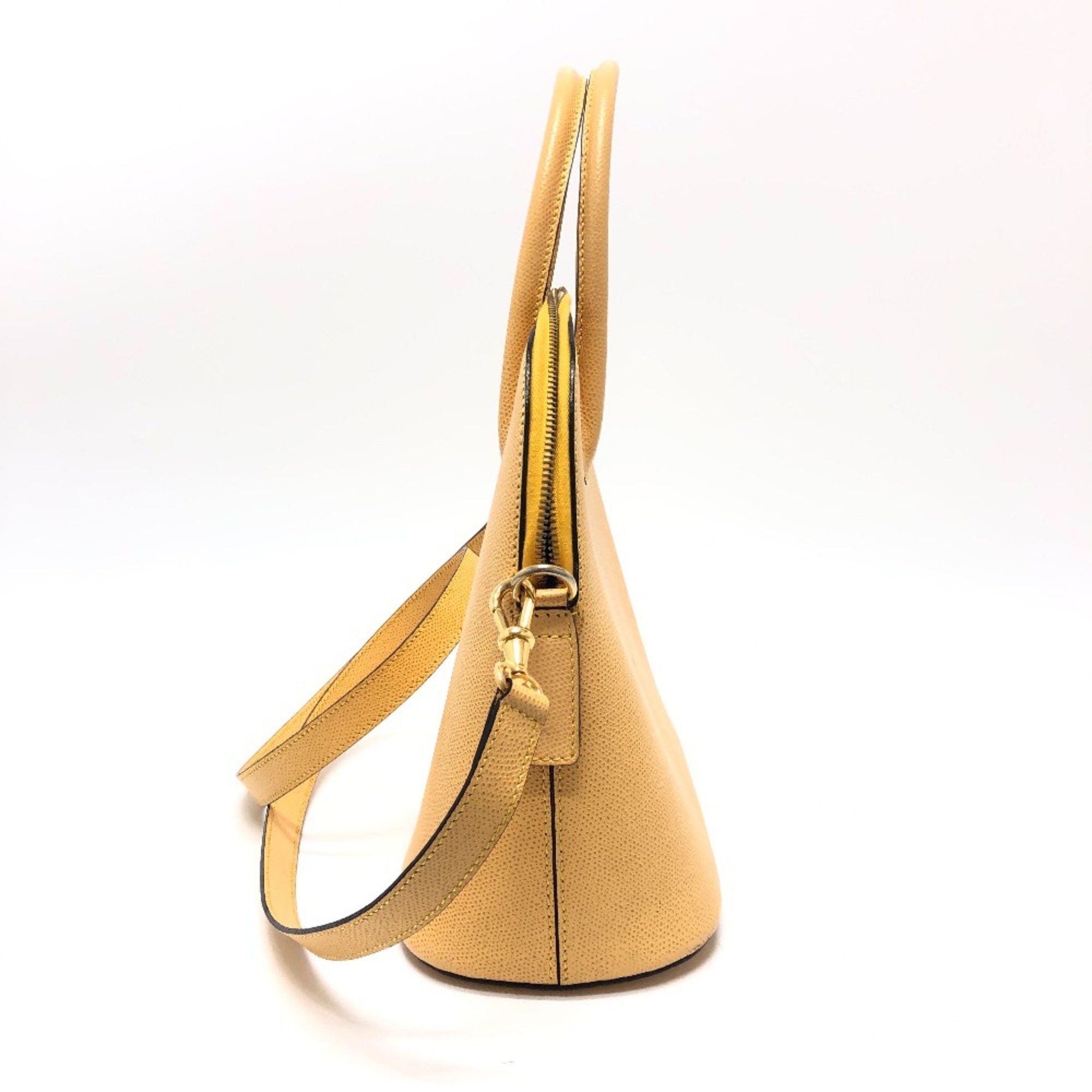 Celine CELINE Vintage Bowling Shoulder Bag Yellow Beige Based GoldHardware Size ONE SIZE - 3 Thumbnail