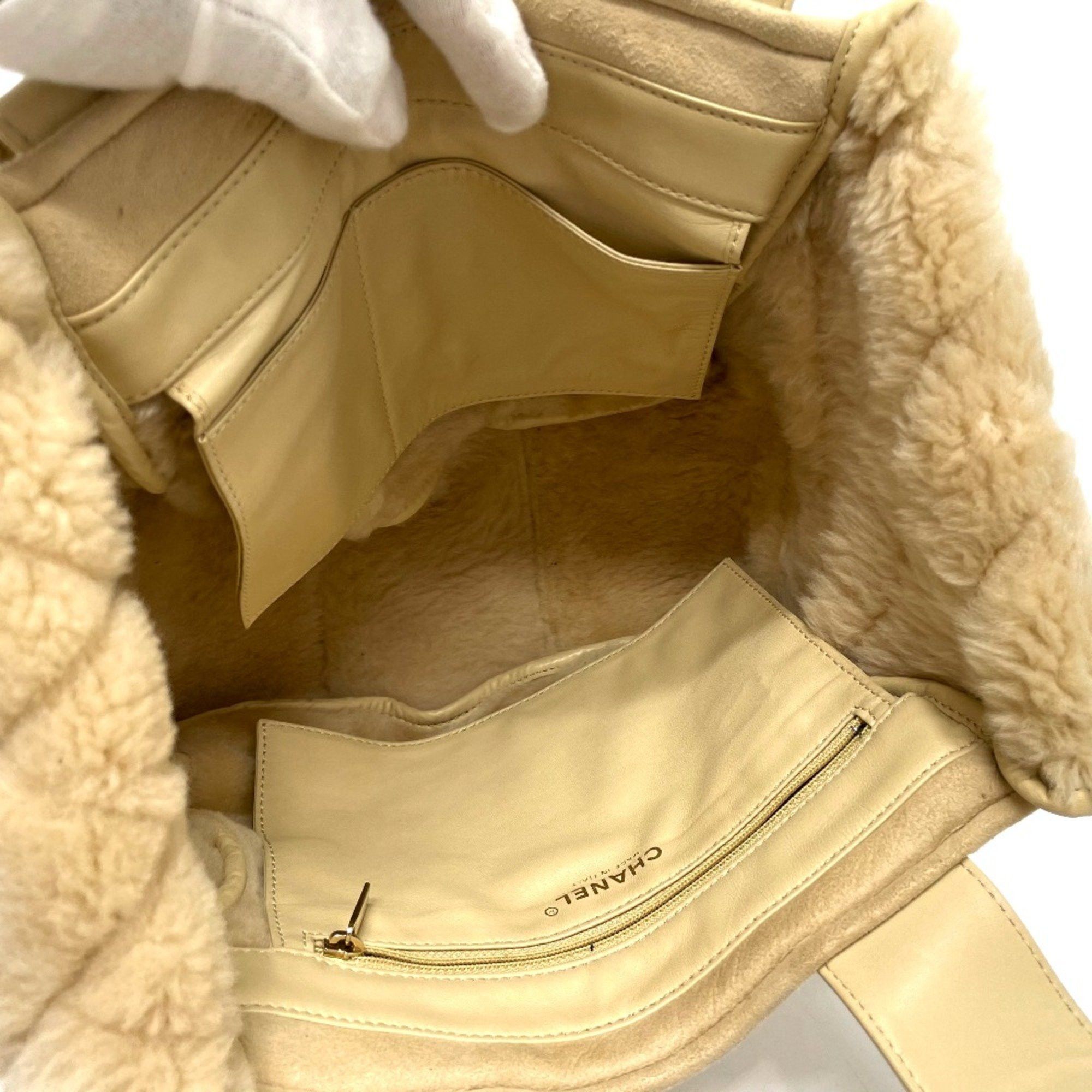 Chanel Chanel CC Mark Bag Hand Bag Beige x GoldHardware Size ONE SIZE - 10 Thumbnail