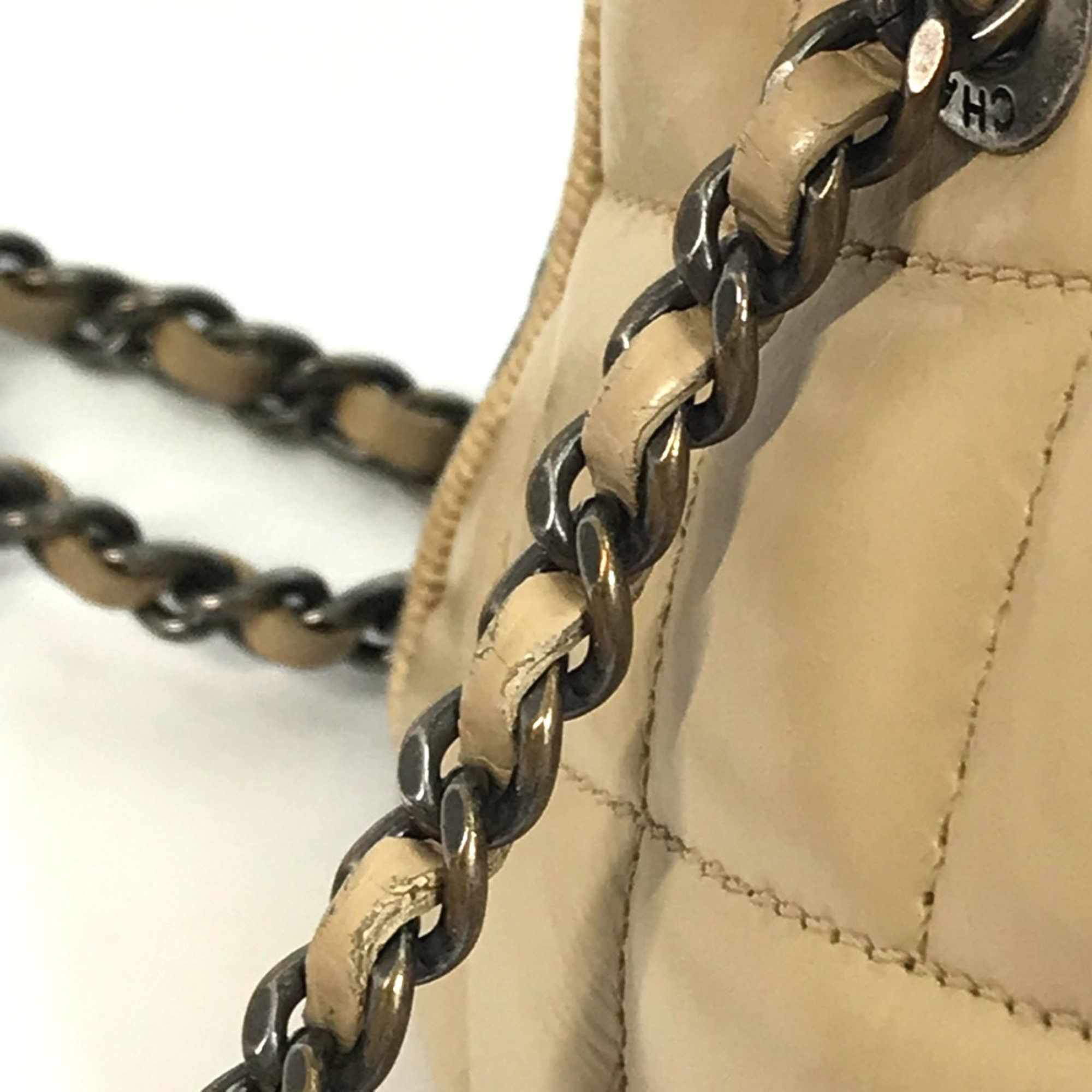 Chanel Chanel CC Mark Bag Chain Shoulder Bag Beige x Black Size ONE SIZE - 11 Thumbnail