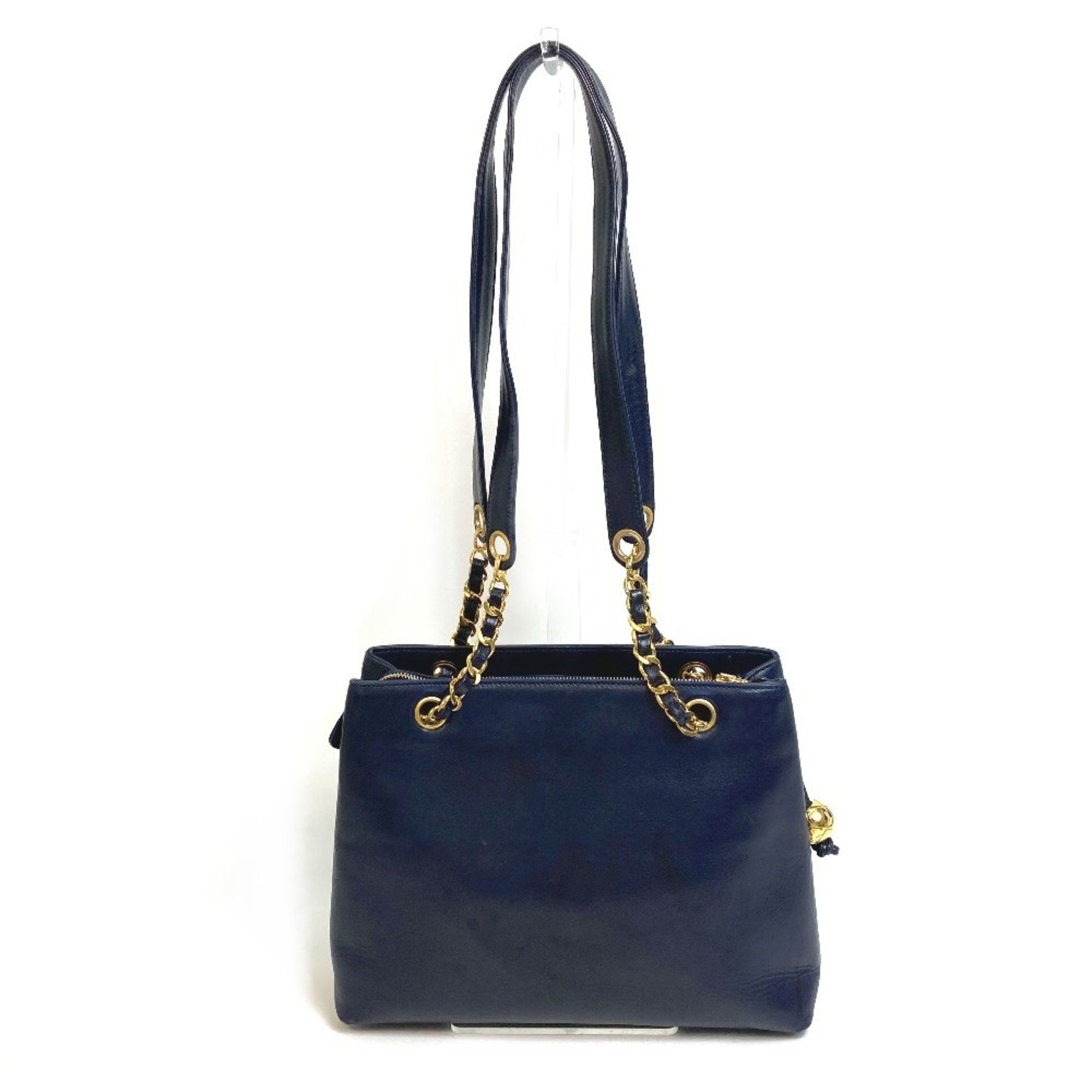 Chanel Chanel CC Mark Bag Chain Tote Bag shawl Shoulder Bag Navy GoldHardware Size ONE SIZE - 2 Thumbnail