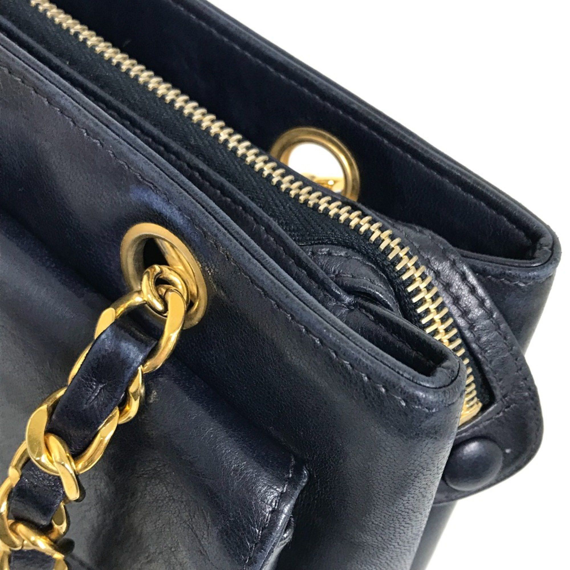 Chanel Chanel CC Mark Bag Chain Tote Bag shawl Shoulder Bag Navy GoldHardware Size ONE SIZE - 10 Thumbnail