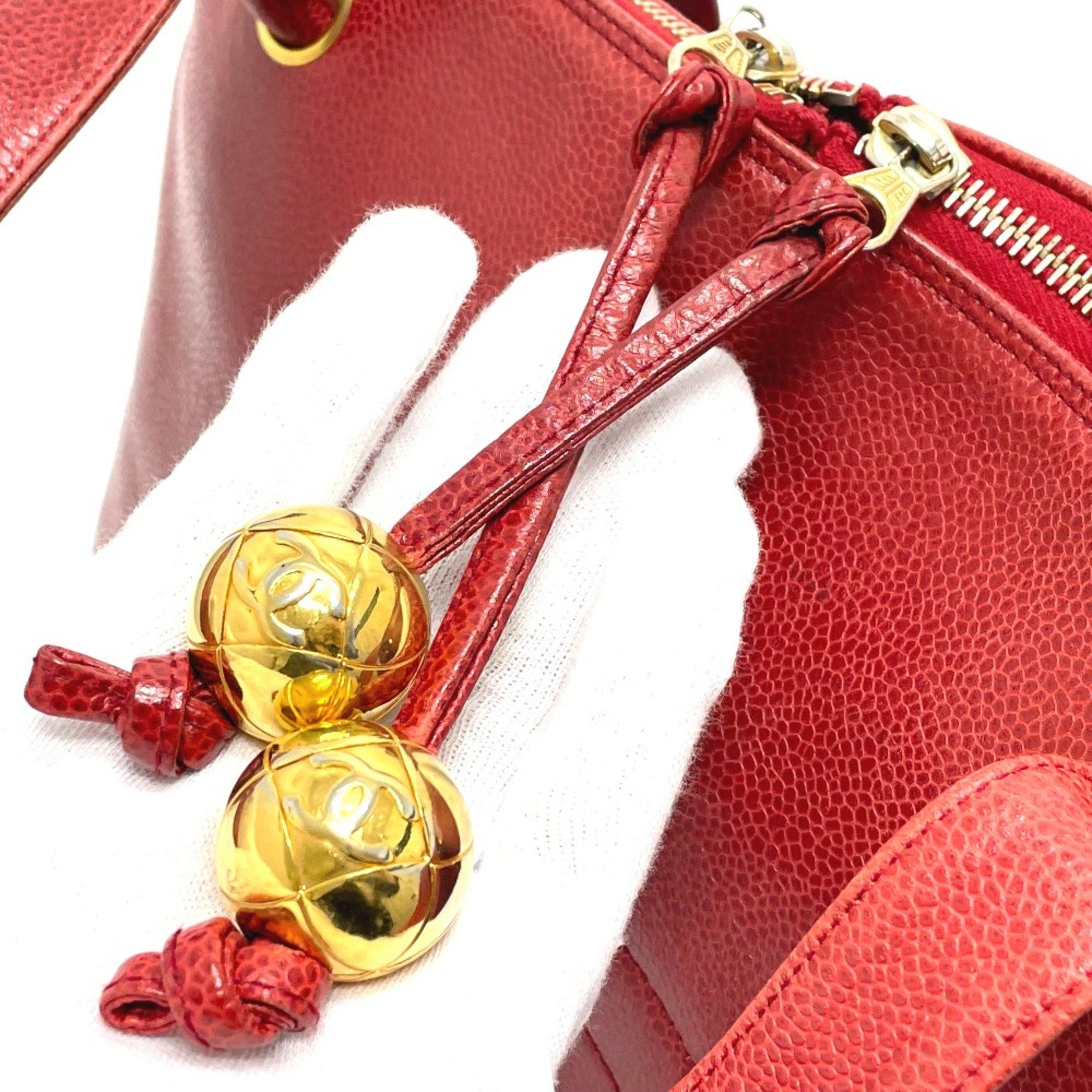 Chanel Chanel CC Mark Bag Tote Bag Shoulder Bag Red GoldHardware Size ONE SIZE - 7 Thumbnail