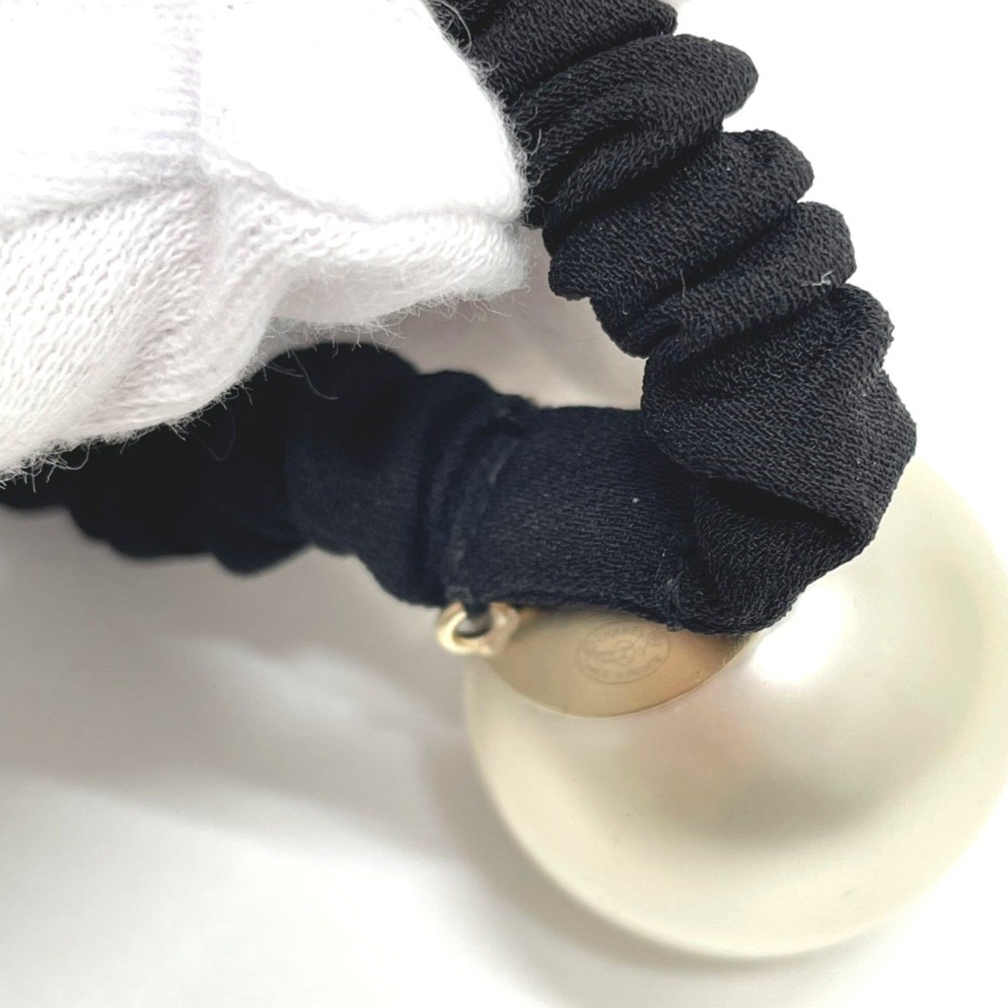 Chanel Chanel CC Mark F22V Hair rubber Black x White Size ONE SIZE - 6 Thumbnail