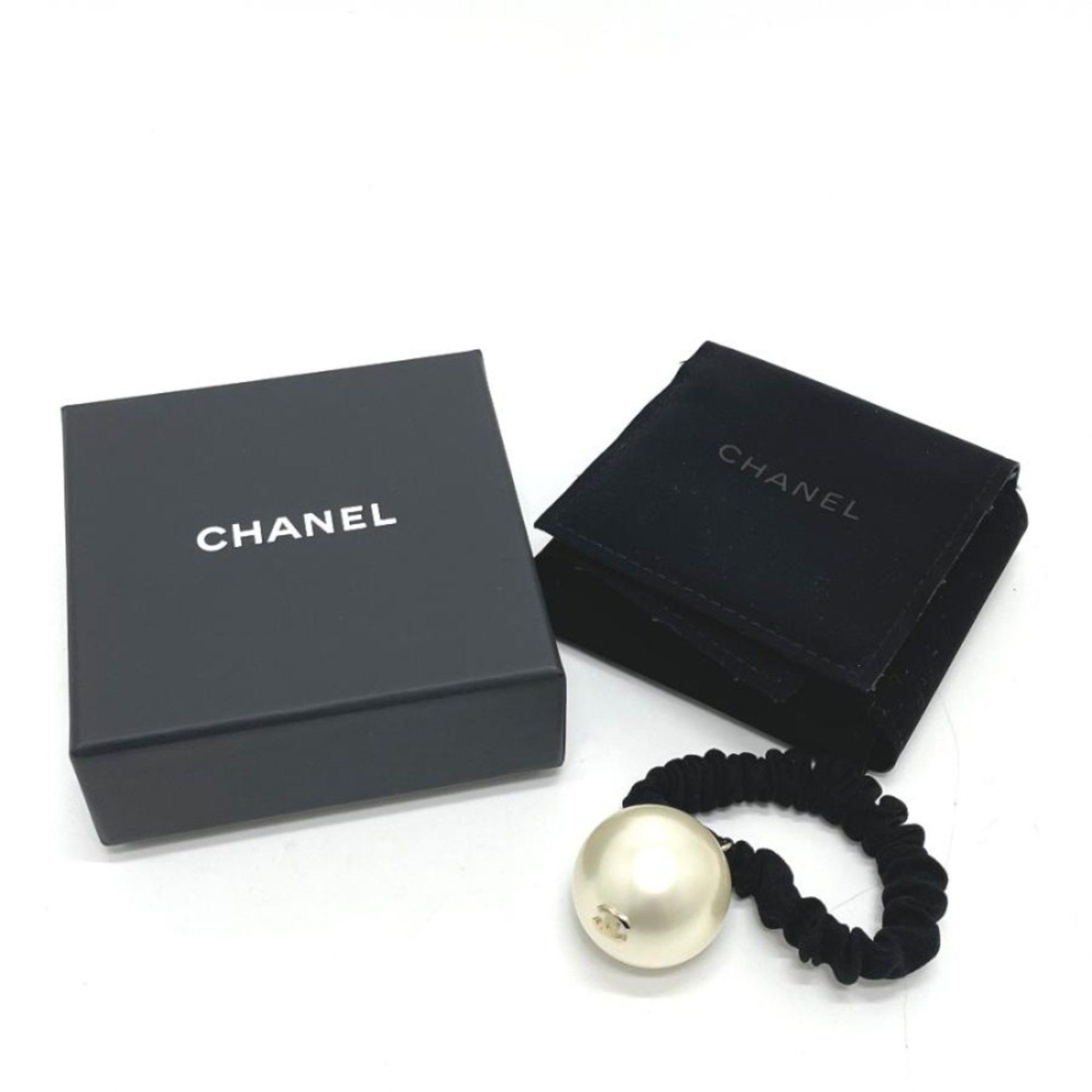 Chanel Chanel CC Mark F22V Hair rubber Black x White Size ONE SIZE - 7 Thumbnail