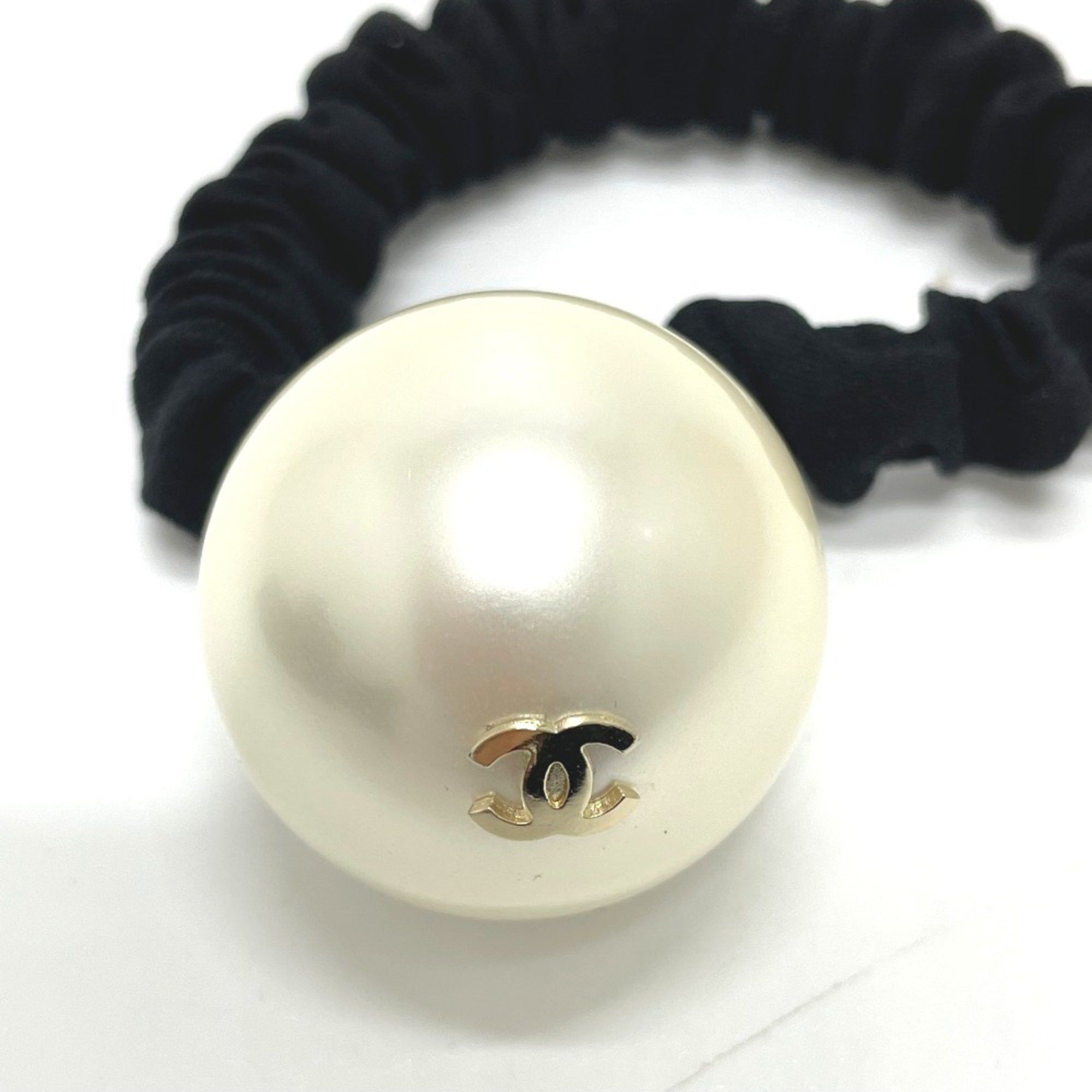 Chanel Chanel CC Mark F22V Hair rubber Black x White Size ONE SIZE - 4 Thumbnail