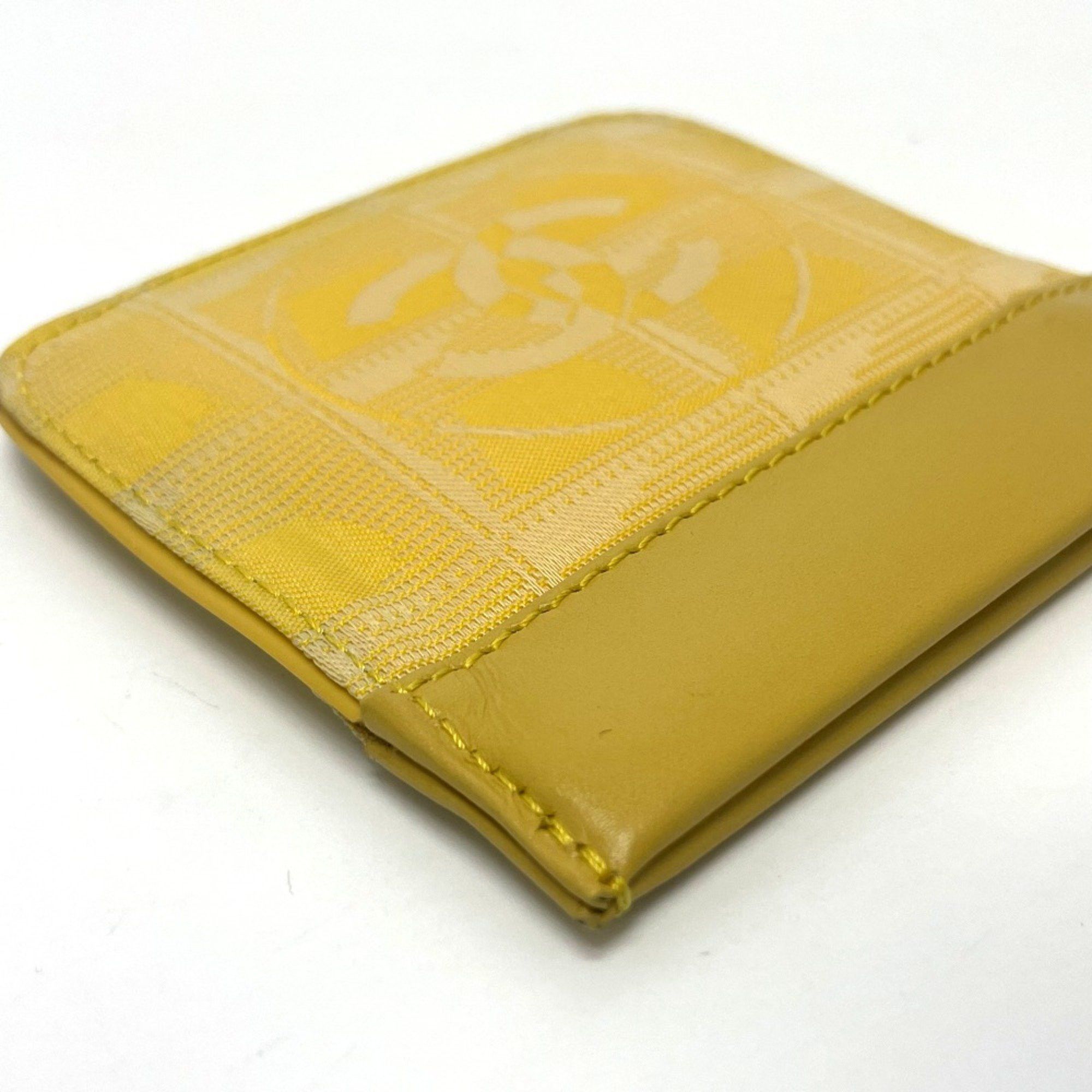 Chanel Chanel CC Mark With key ring coin purse yellow Size ONE SIZE - 5 Thumbnail