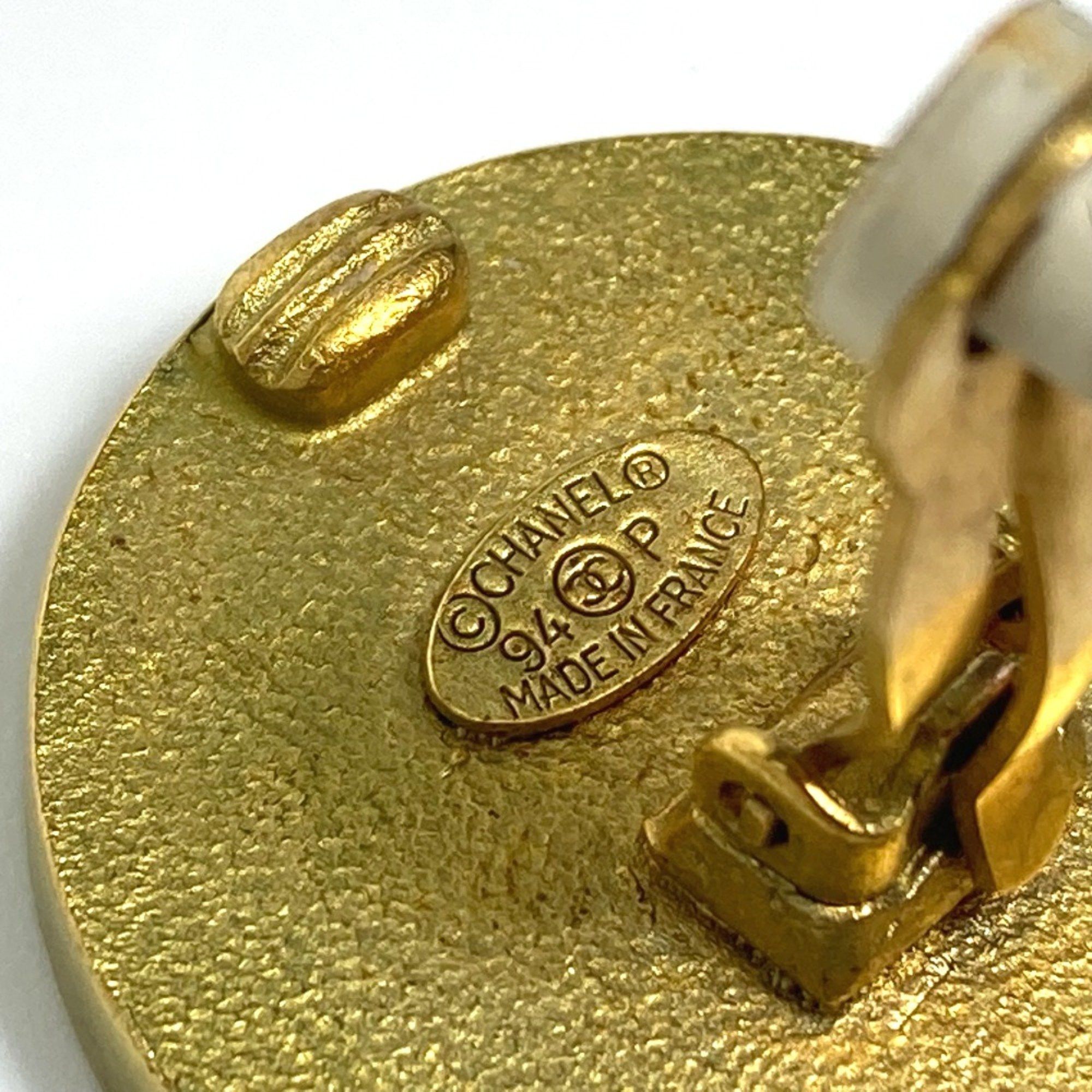 Chanel Chanel CC Mark Circle Round Earrings Gold Size ONE SIZE - 10 Thumbnail