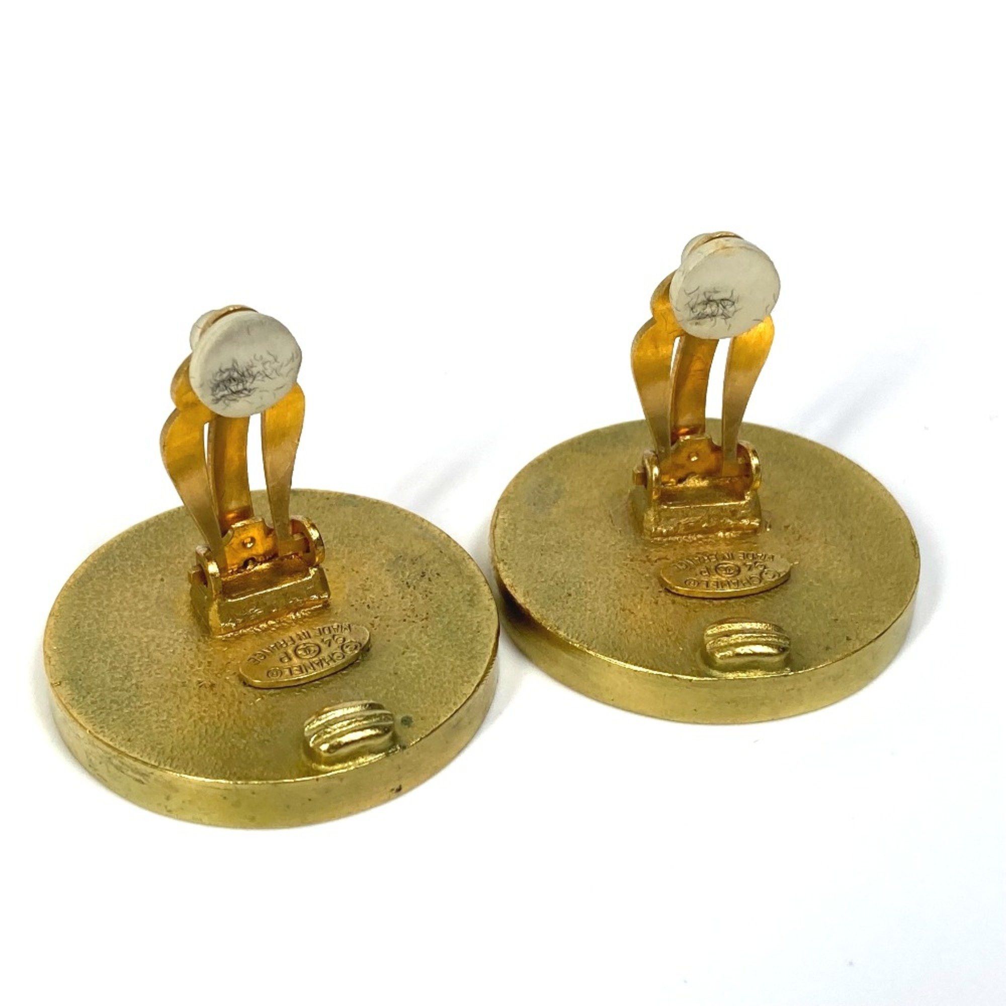 Chanel Chanel CC Mark Circle Round Earrings Gold Size ONE SIZE - 7 Thumbnail