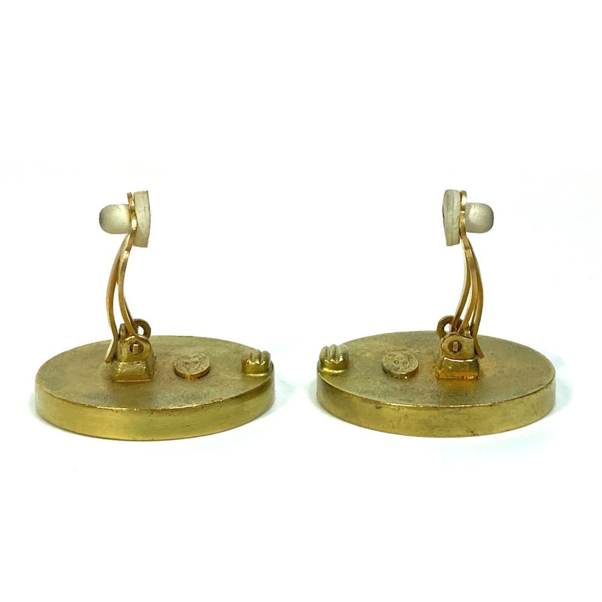 Chanel Chanel CC Mark Circle Round Earrings Gold Size ONE SIZE - 9 Thumbnail