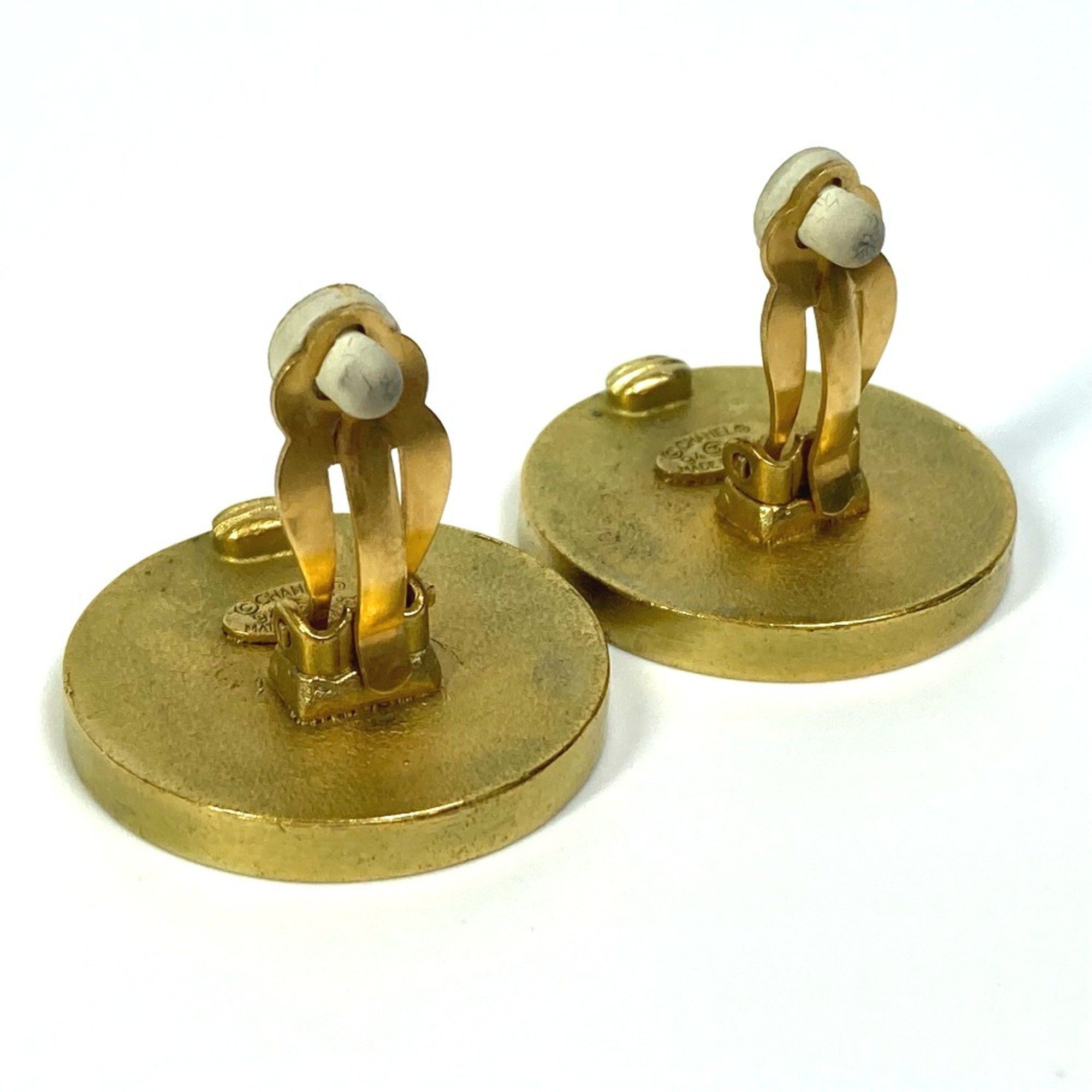Chanel Chanel CC Mark Circle Round Earrings Gold Size ONE SIZE - 8 Thumbnail