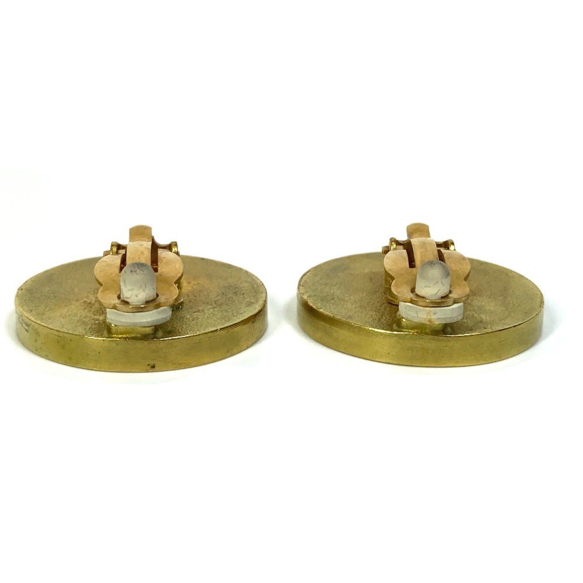 Chanel Chanel CC Mark Circle Round Earrings Gold Size ONE SIZE - 4 Thumbnail