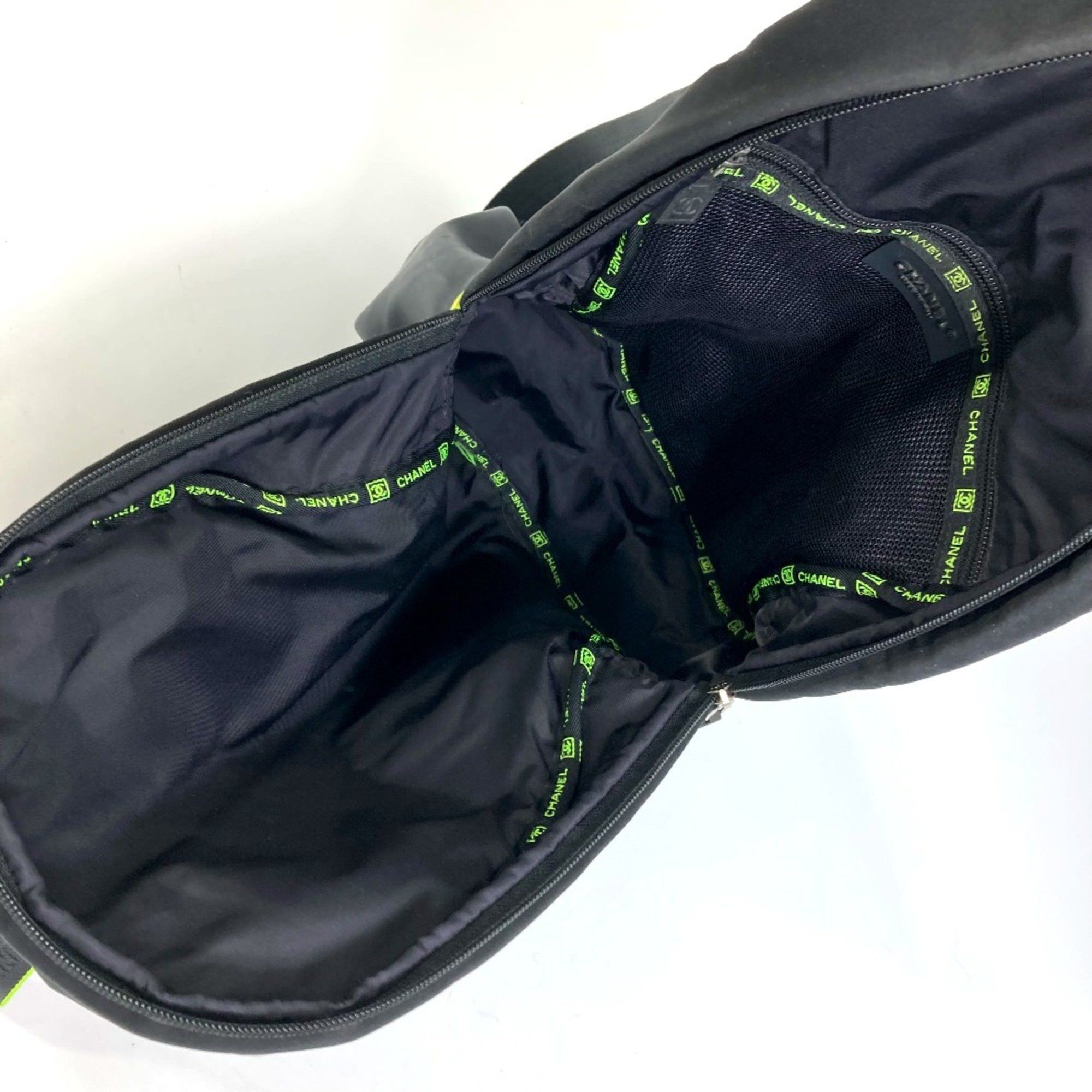 Chanel Chanel Sports line Backpack Backpack Black x neon yellow Size ONE SIZE - 10 Thumbnail
