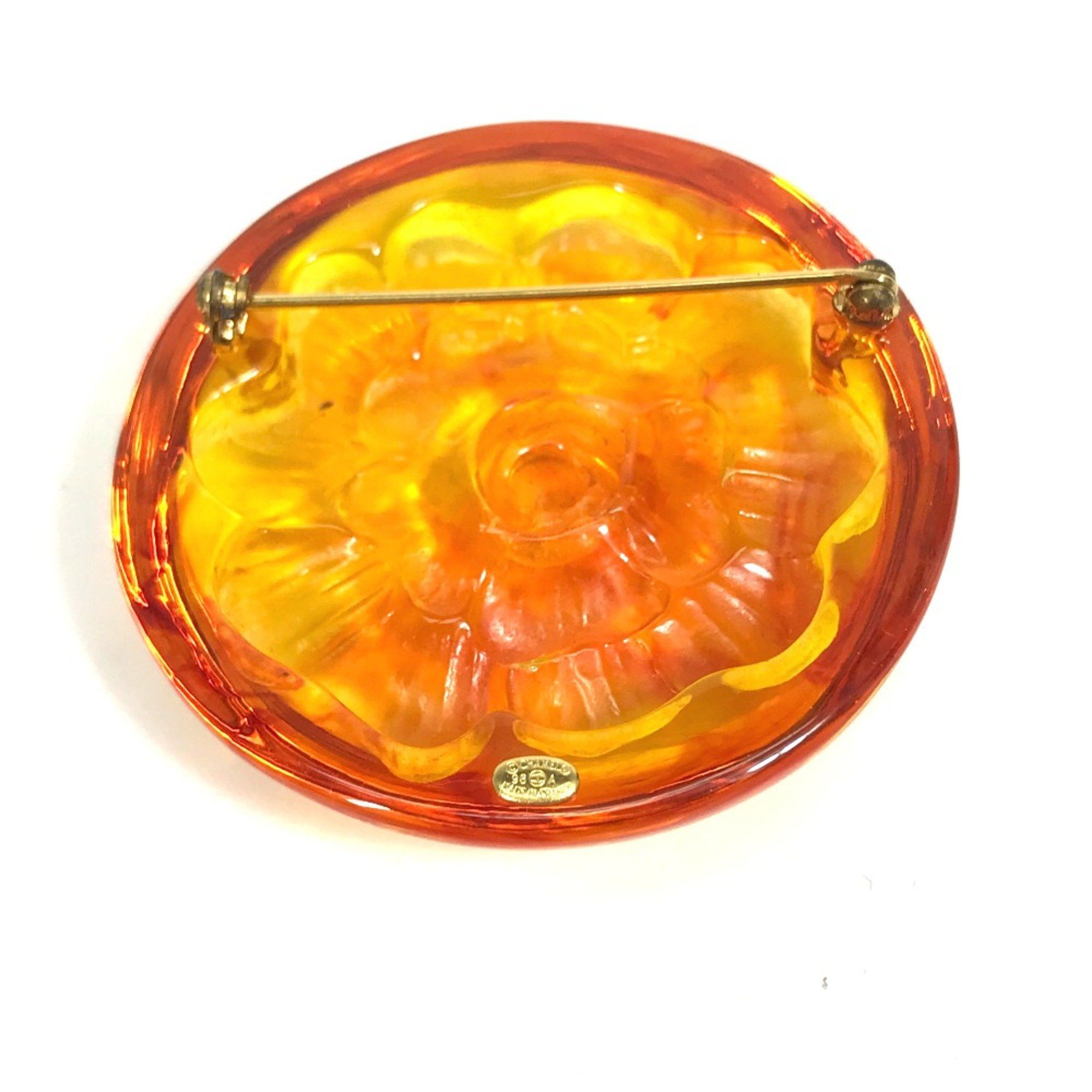 Chanel Chanel Brand accessories circle type Brooch Orange Size ONE SIZE - 7 Thumbnail