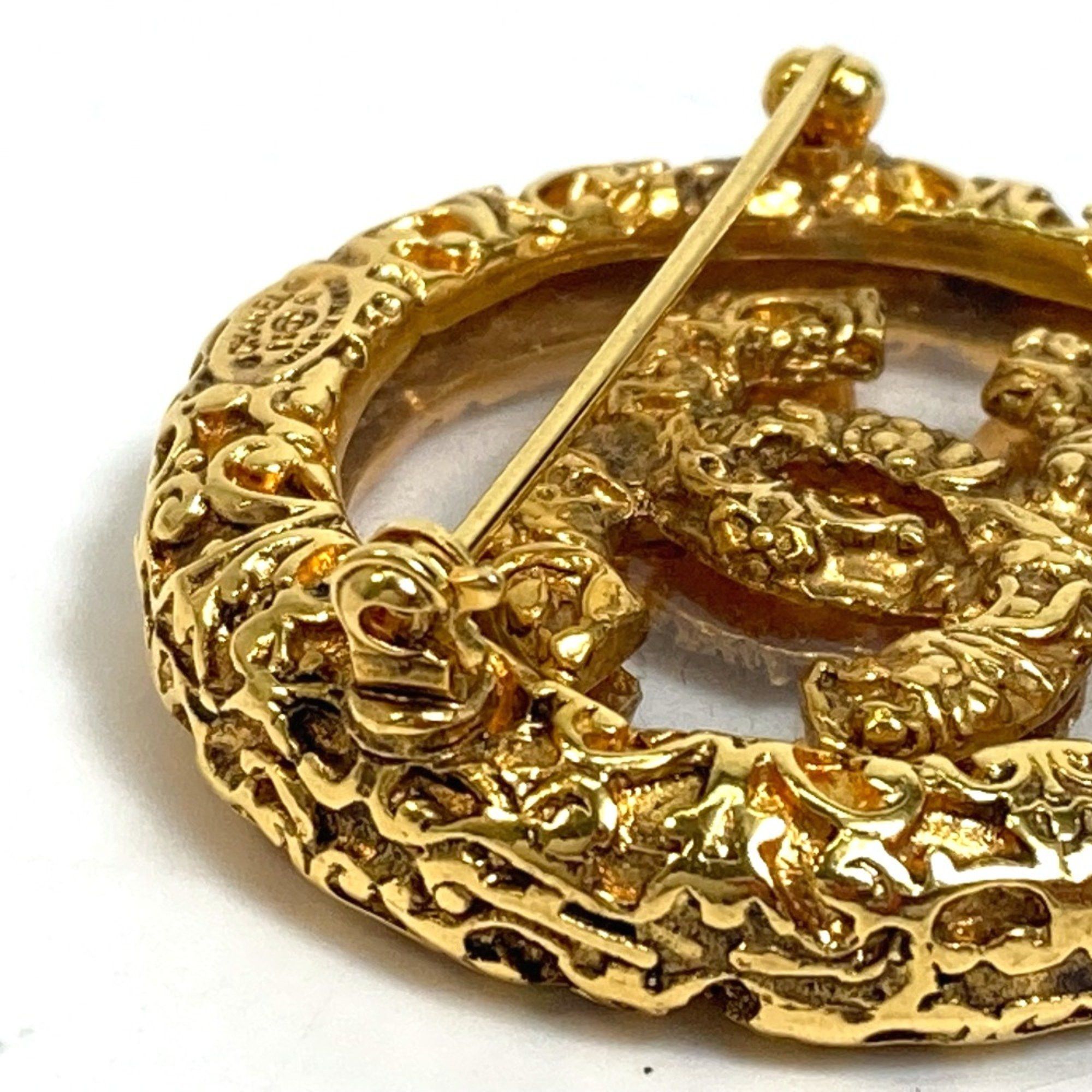 Chanel Chanel CC Mark Circle type Round type Brooch Gold Size ONE SIZE - 9 Thumbnail