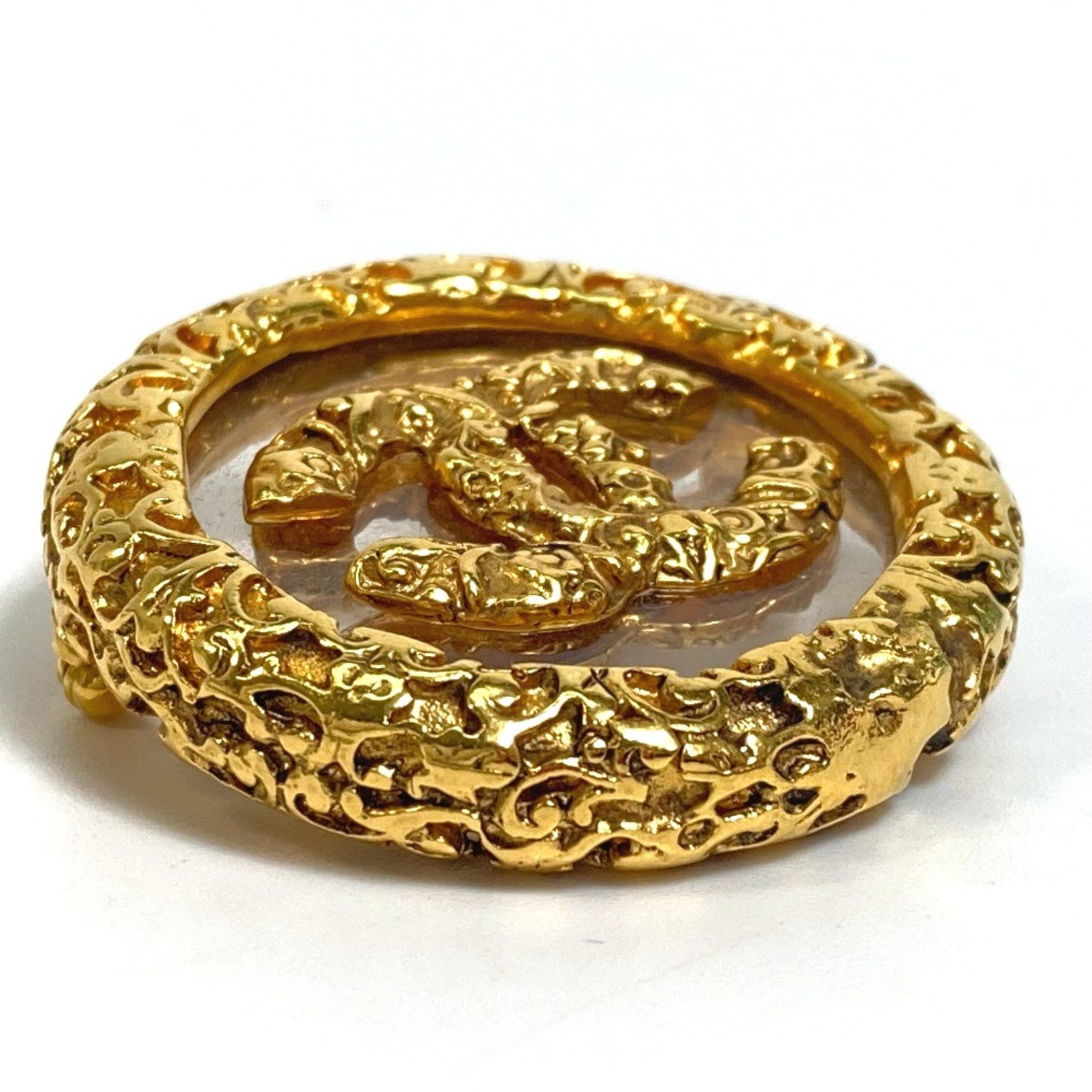 Chanel Chanel CC Mark Circle type Round type Brooch Gold Size ONE SIZE - 4 Thumbnail