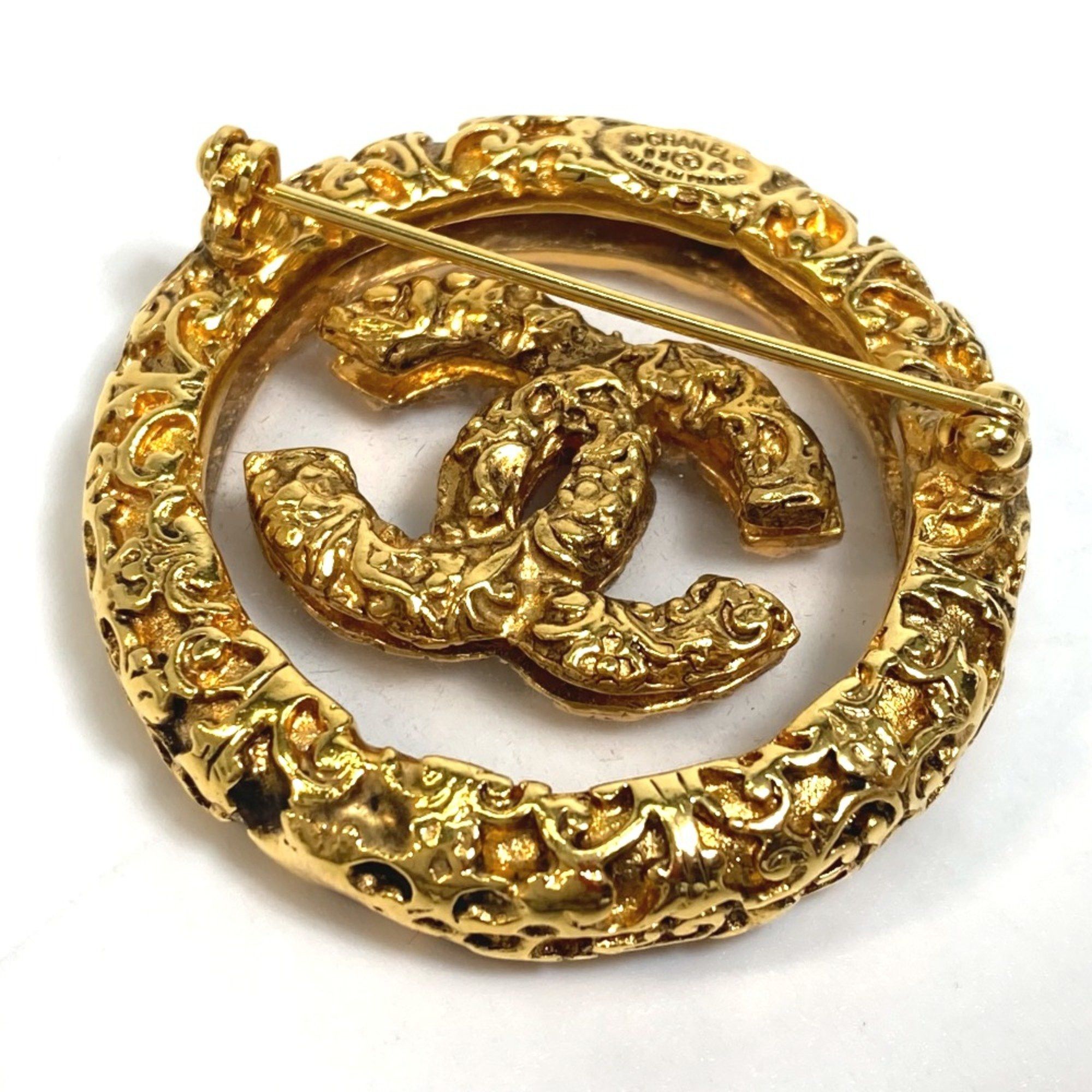 Chanel Chanel CC Mark Circle type Round type Brooch Gold Size ONE SIZE - 13 Thumbnail