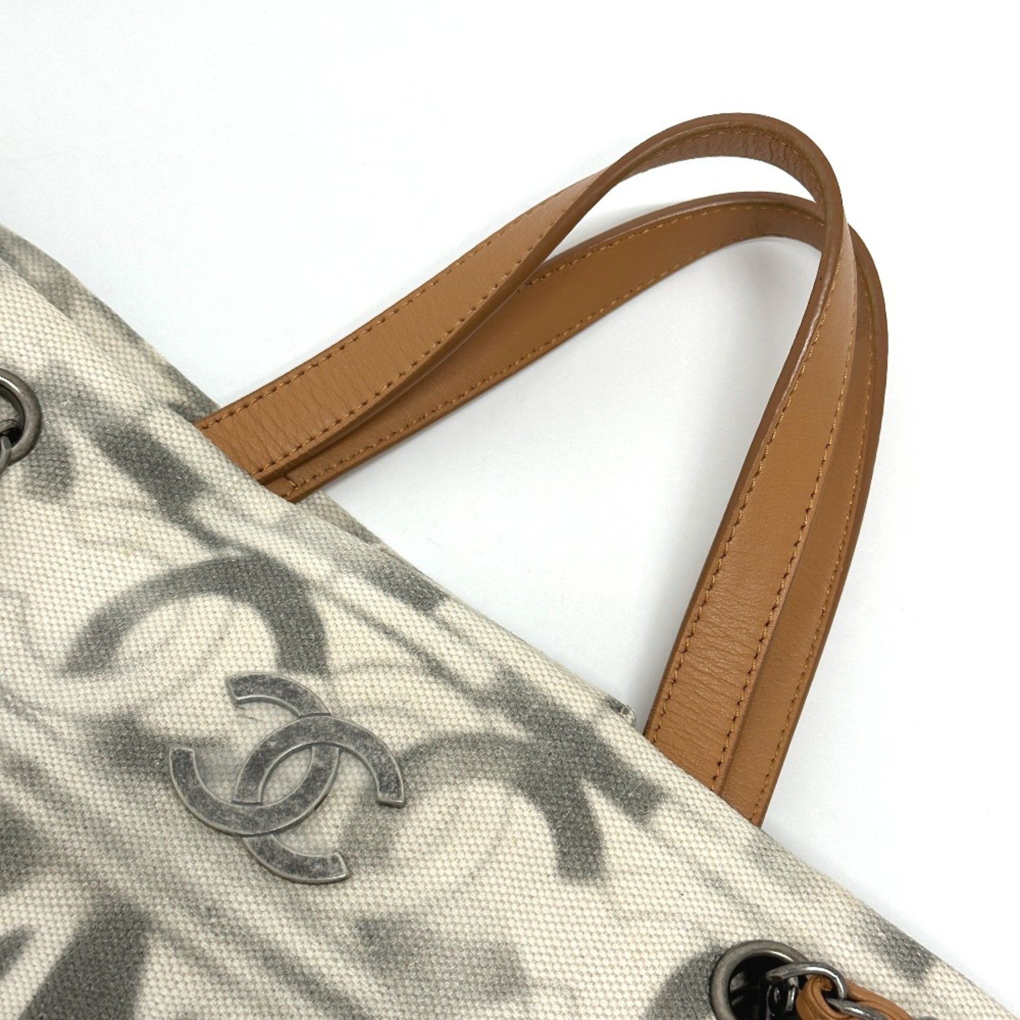 Chanel Chanel CC Mark 2WAY Bag Chain Tote Bag Shoulder Bag Beige Size ONE SIZE - 6 Thumbnail