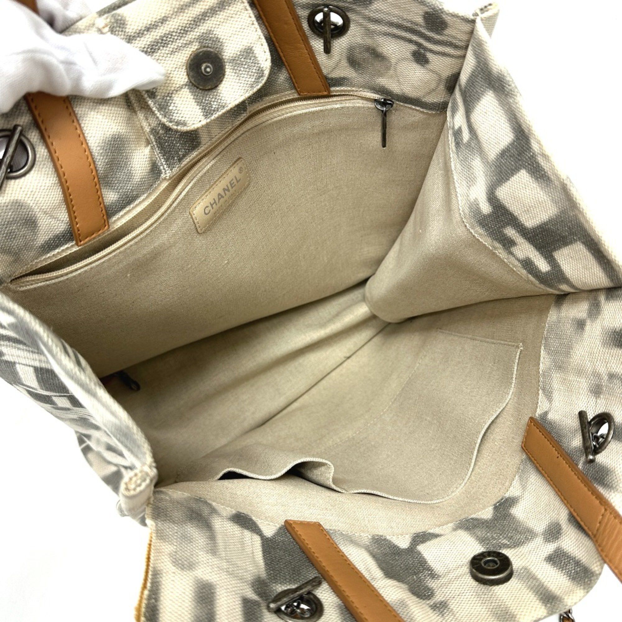 Chanel Chanel CC Mark 2WAY Bag Chain Tote Bag Shoulder Bag Beige Size ONE SIZE - 8 Thumbnail