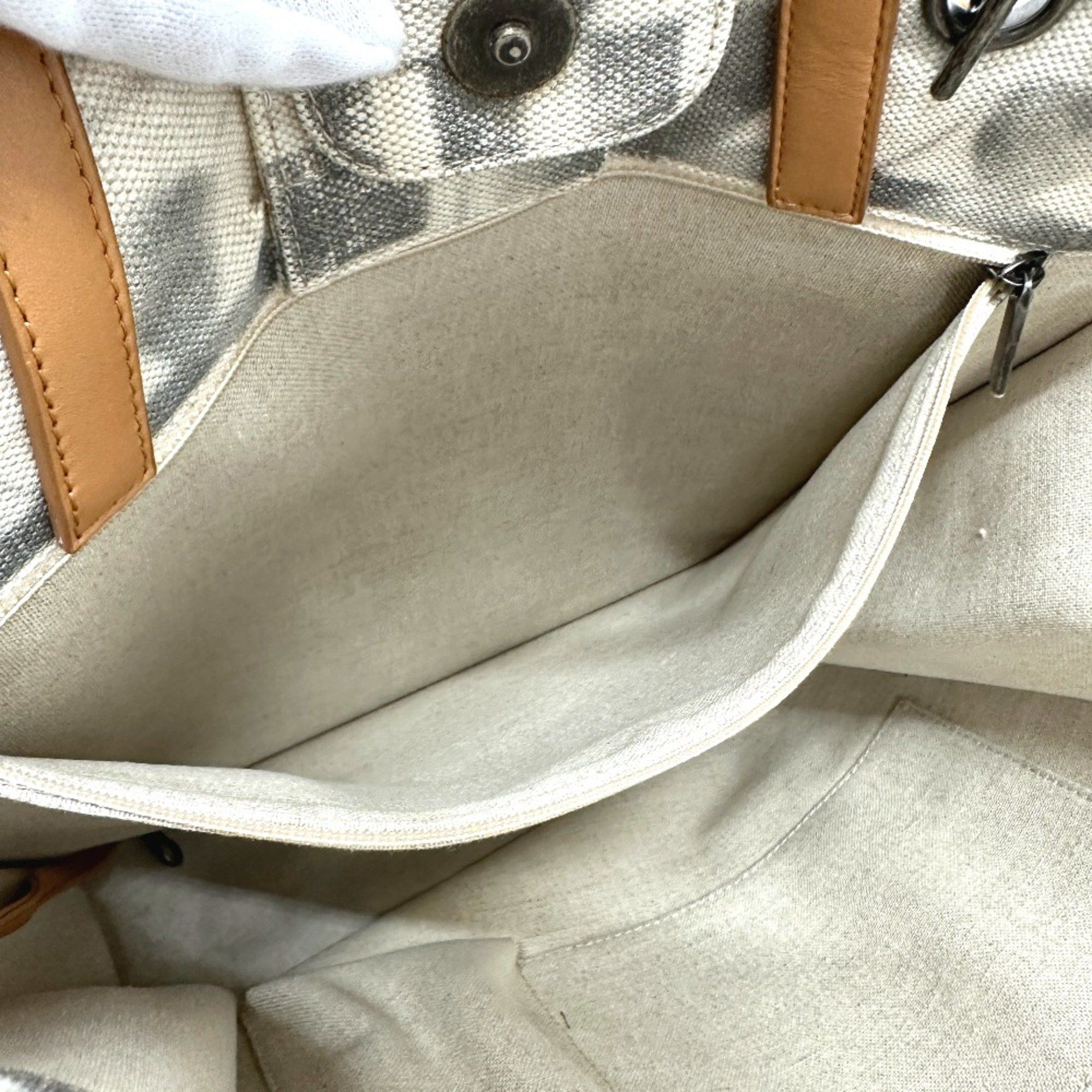 Chanel Chanel CC Mark 2WAY Bag Chain Tote Bag Shoulder Bag Beige Size ONE SIZE - 9 Thumbnail