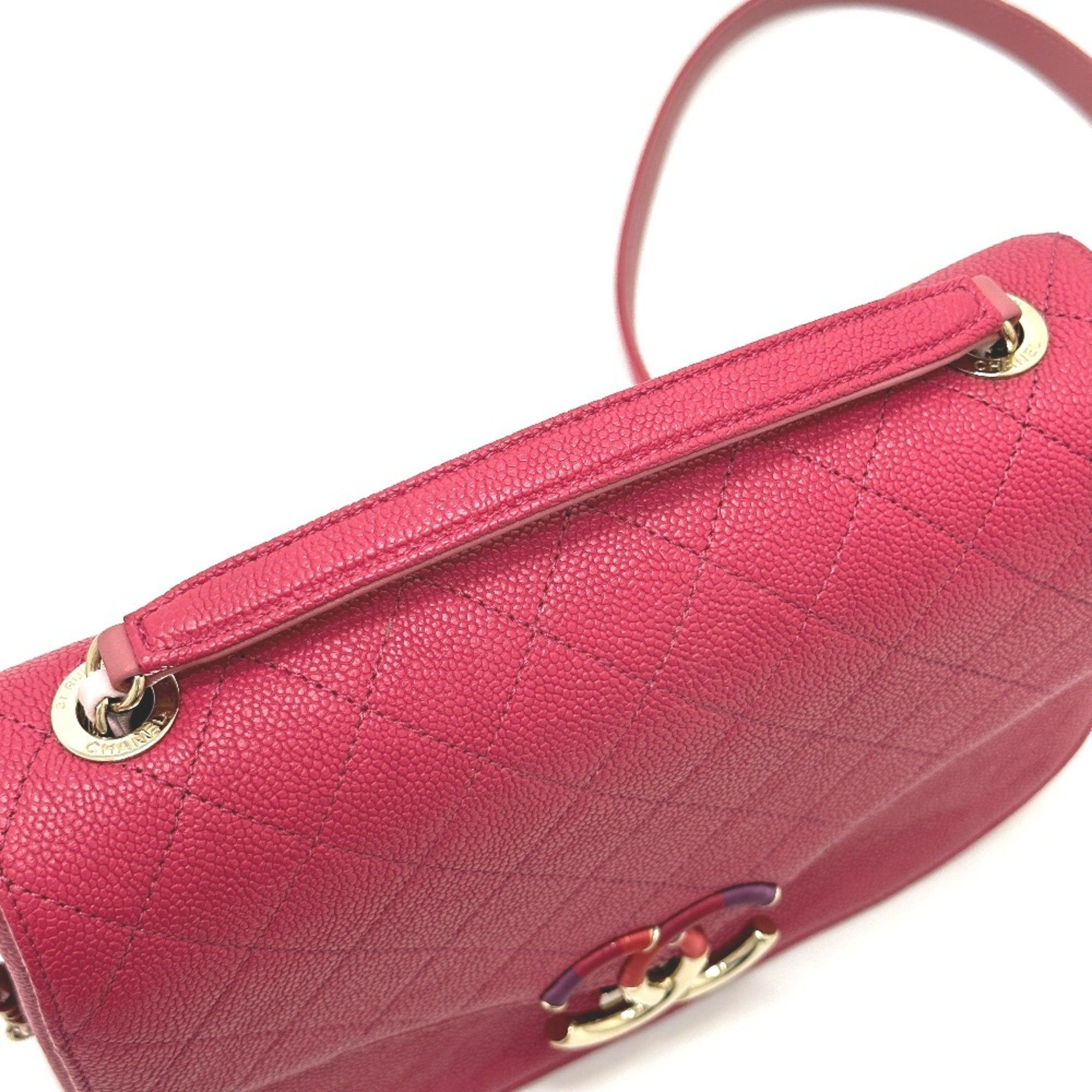 Chanel Chanel CC Mark CC Bag 2WAY Chain Shoulder Bag Pink Based GoldHardware Size ONE SIZE - 9 Thumbnail
