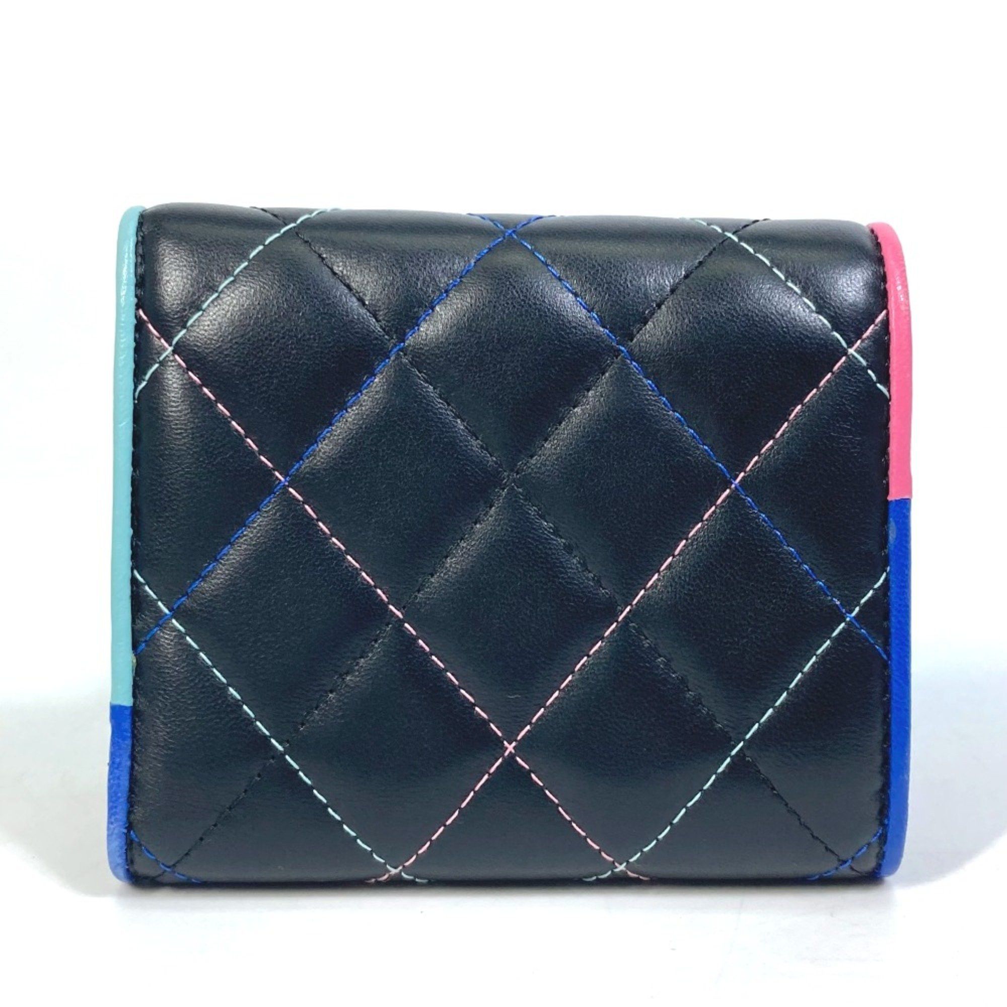 Chanel Chanel CC Mark Compact wallet Trifold wallet Black SilverHardware Size ONE SIZE - 3 Thumbnail