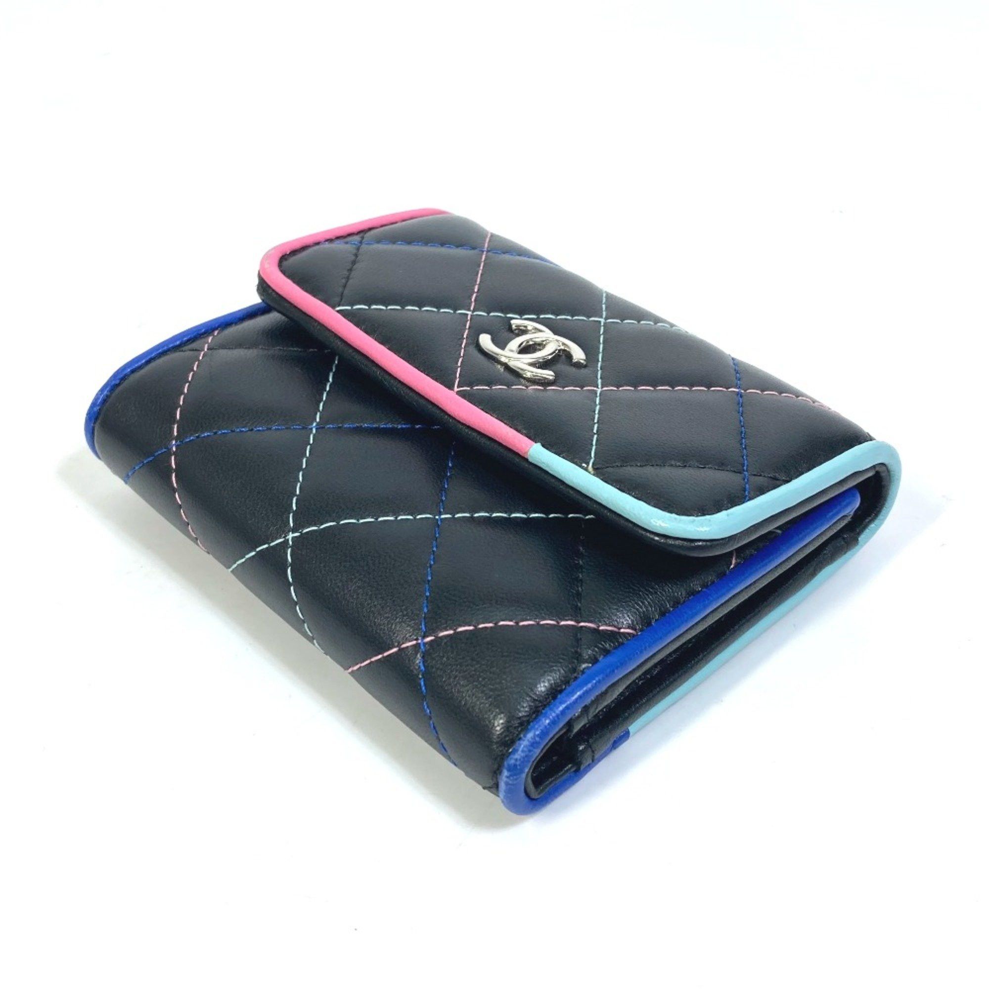 Chanel Chanel CC Mark Compact wallet Trifold wallet Black SilverHardware Size ONE SIZE - 2 Thumbnail