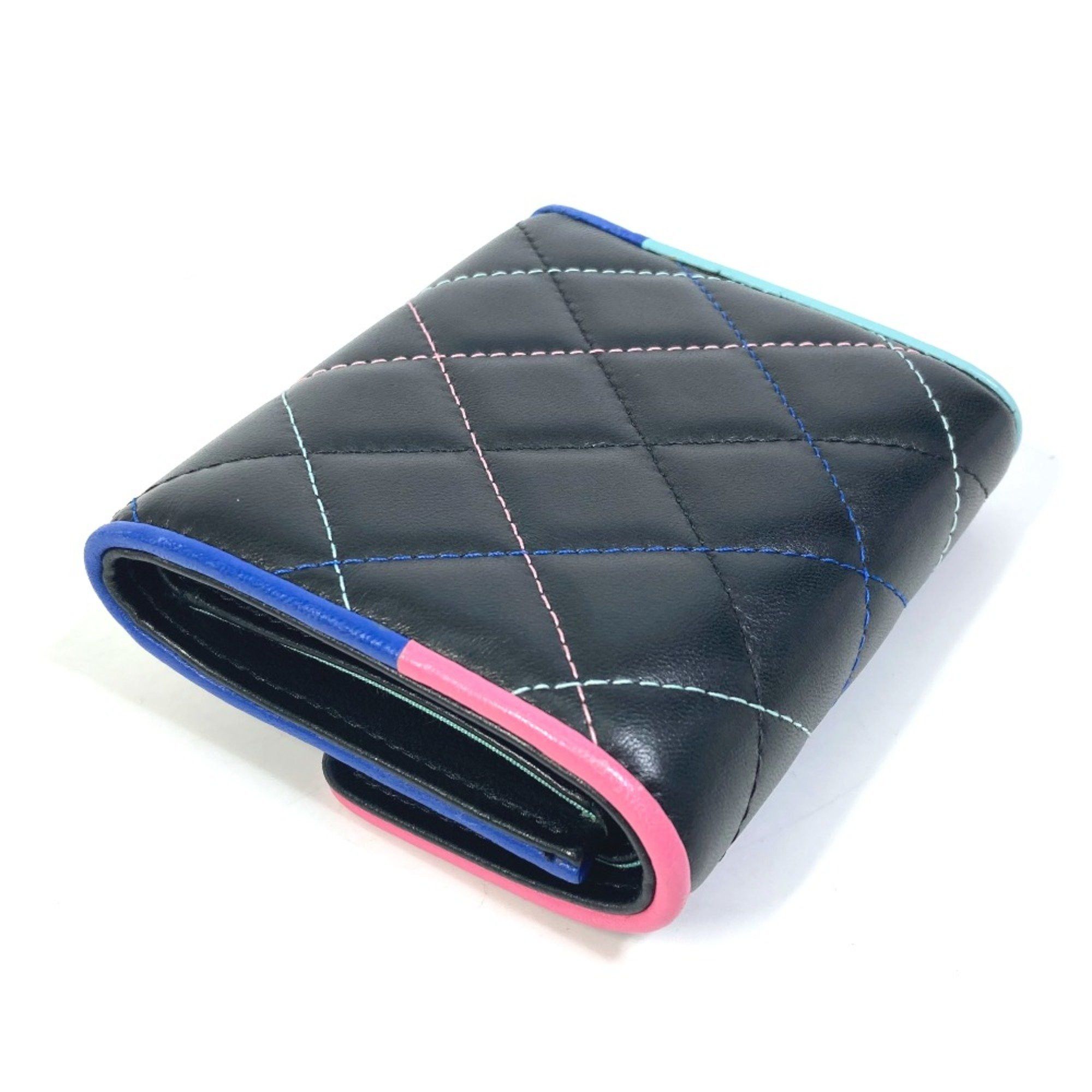 Chanel Chanel CC Mark Compact wallet Trifold wallet Black SilverHardware Size ONE SIZE - 4 Thumbnail