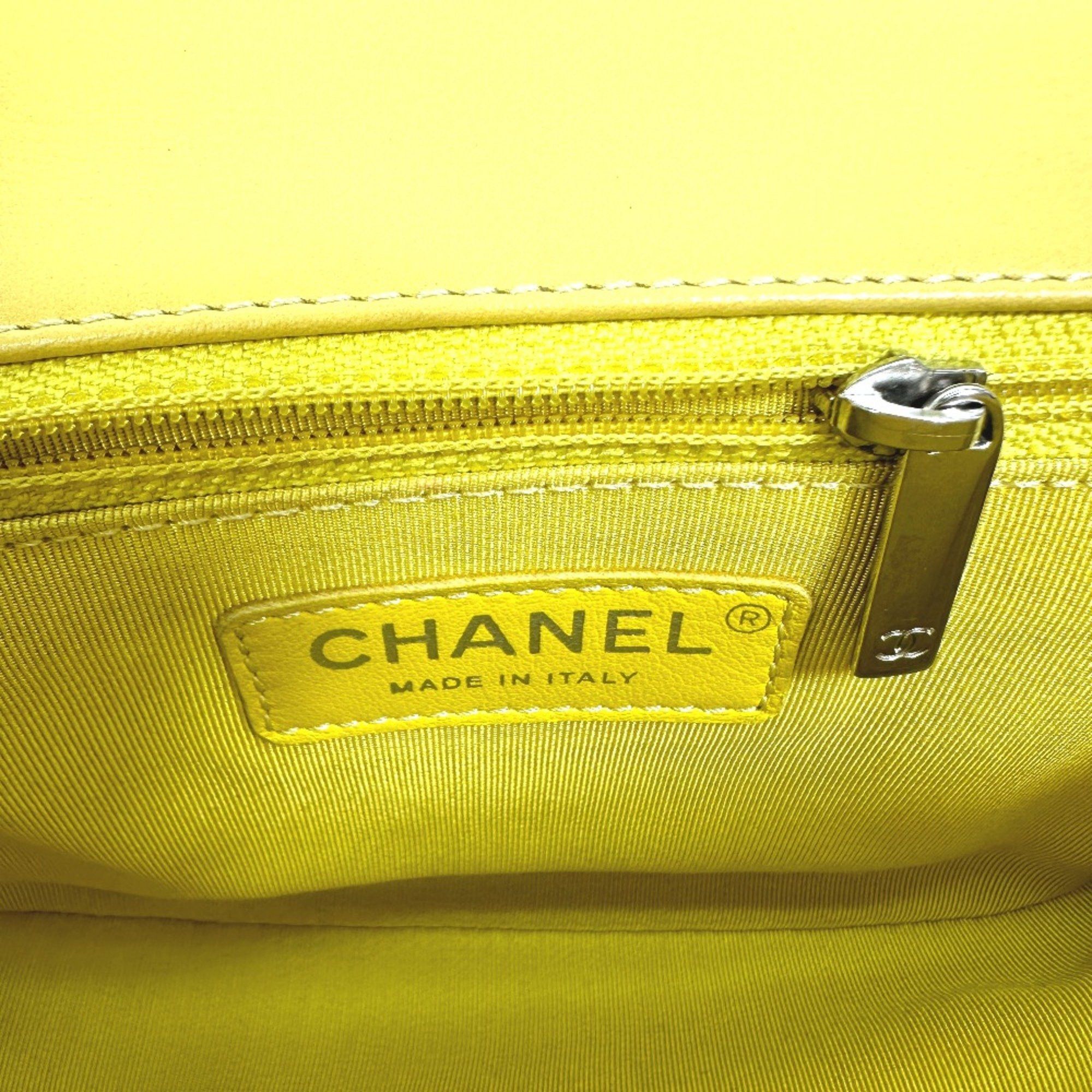Chanel Chanel CC Mark Chain 2WAY Hand Bag Crossbody Shoulder Bag Yellow Based Size ONE SIZE - 11 Thumbnail