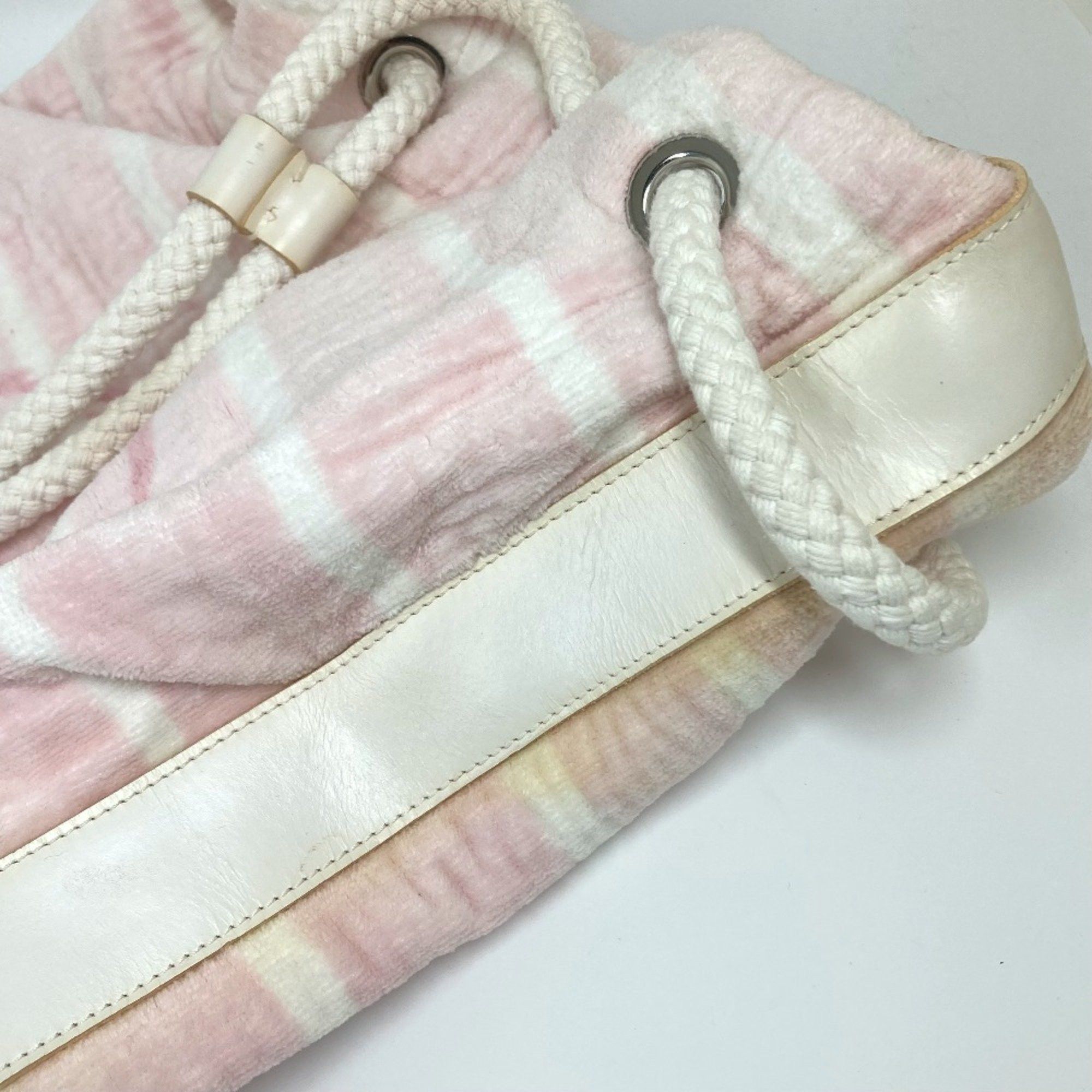 Chanel Chanel beach bag shoulder drawstring bag Shoulder Bag pink White Size ONE SIZE - 7 Thumbnail