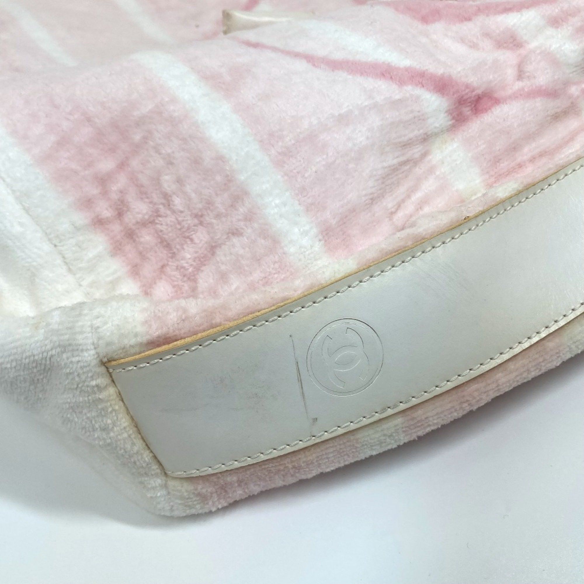 Chanel Chanel beach bag shoulder drawstring bag Shoulder Bag pink White Size ONE SIZE - 8 Thumbnail