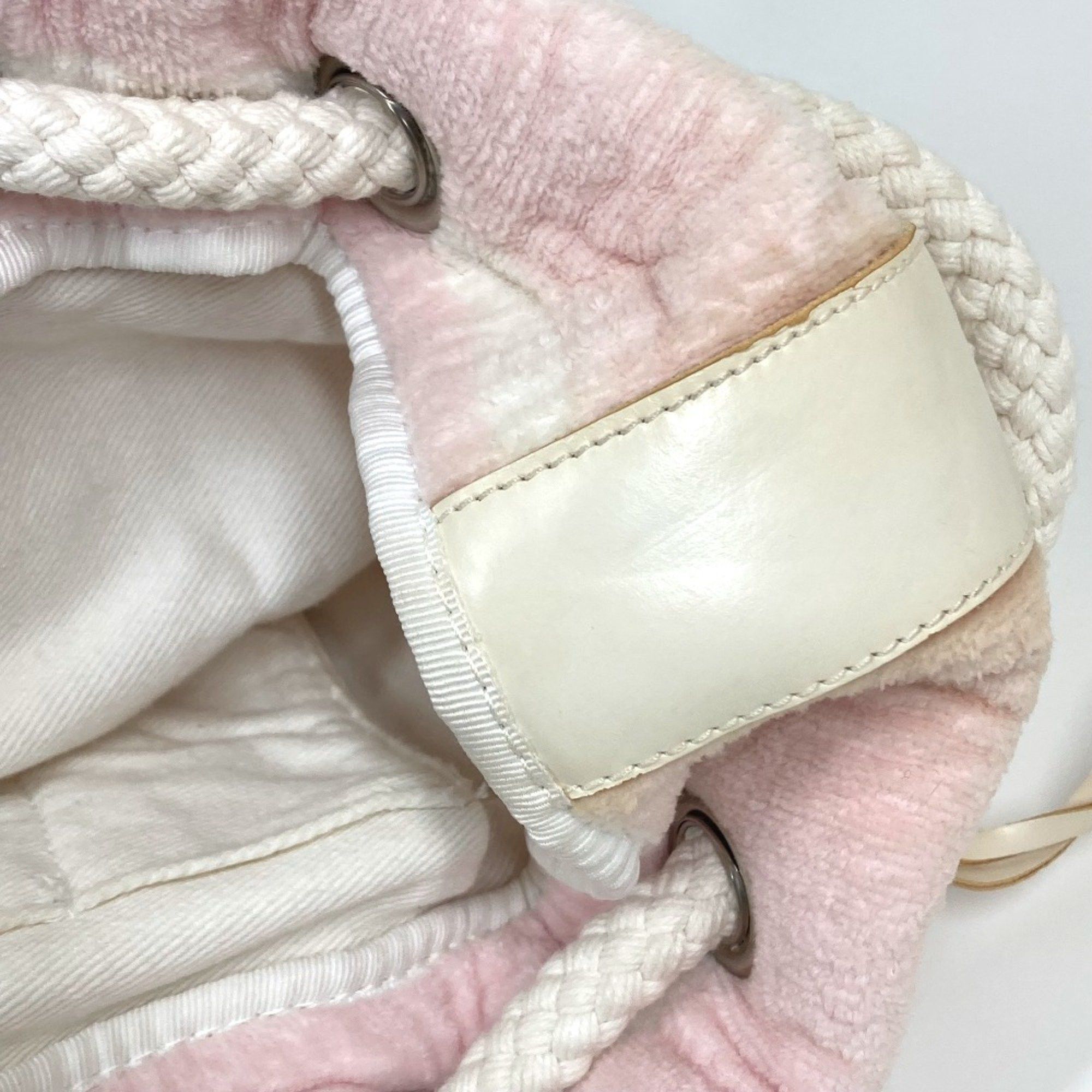 Chanel Chanel beach bag shoulder drawstring bag Shoulder Bag pink White Size ONE SIZE - 12 Thumbnail