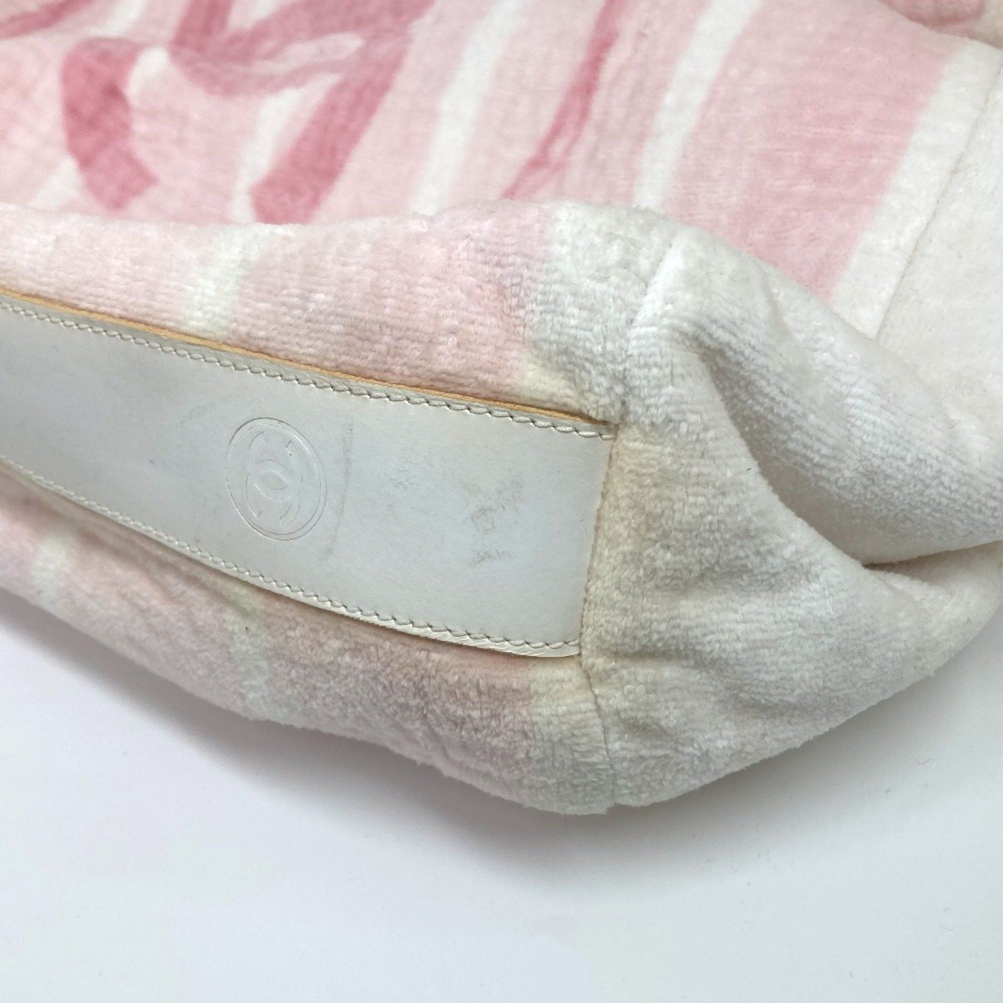 Chanel Chanel beach bag shoulder drawstring bag Shoulder Bag pink White Size ONE SIZE - 9 Thumbnail