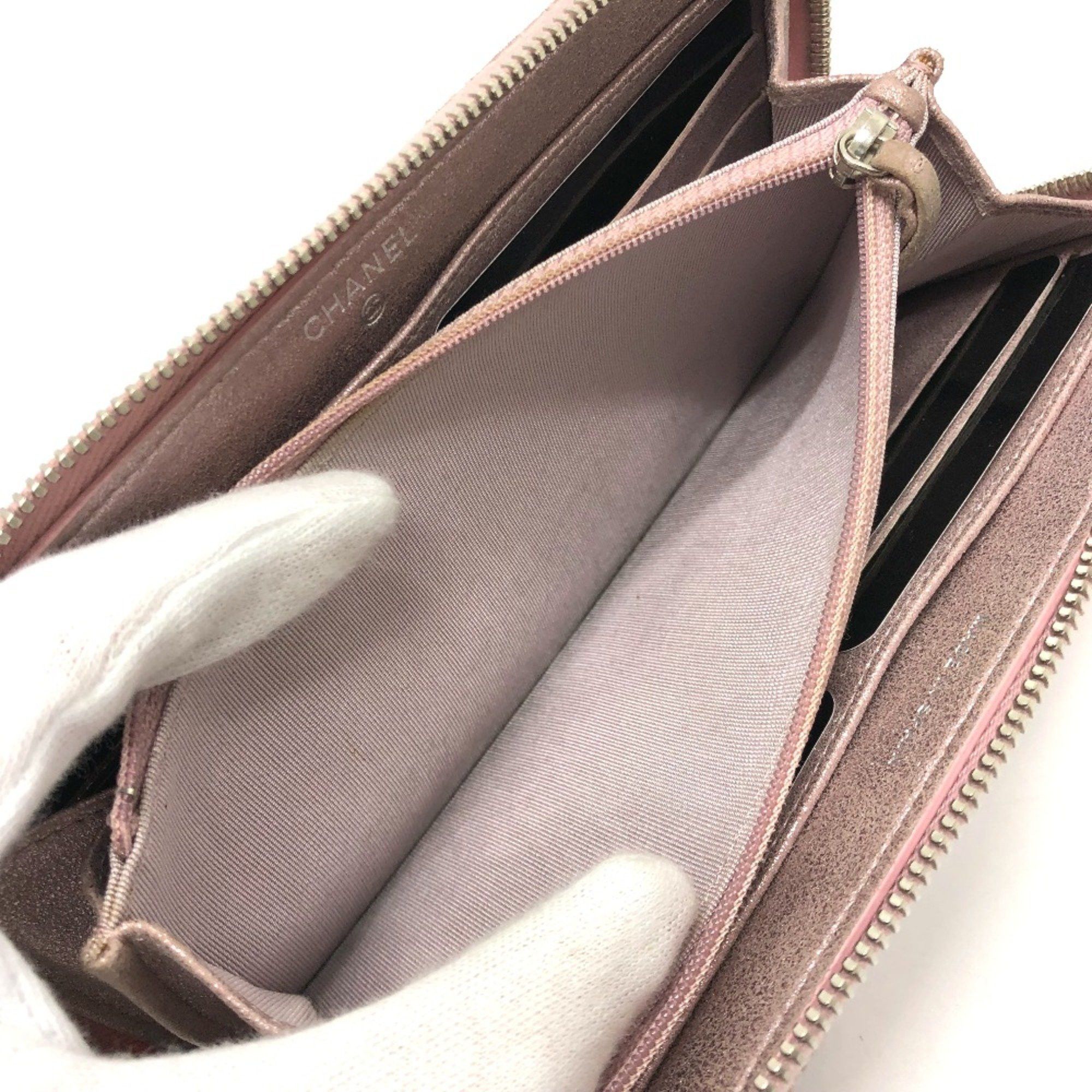 Chanel Chanel A80003 CC Mark Zip Around Long Wallet pink Size ONE SIZE - 13 Thumbnail