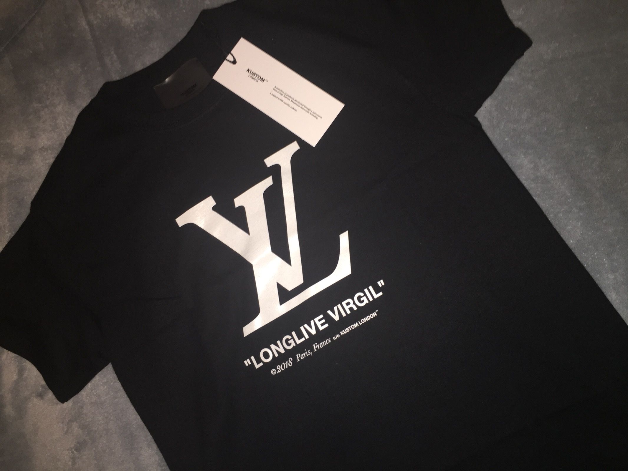 Shirts, Red Letters Lv Long Live Virgil Hoodie