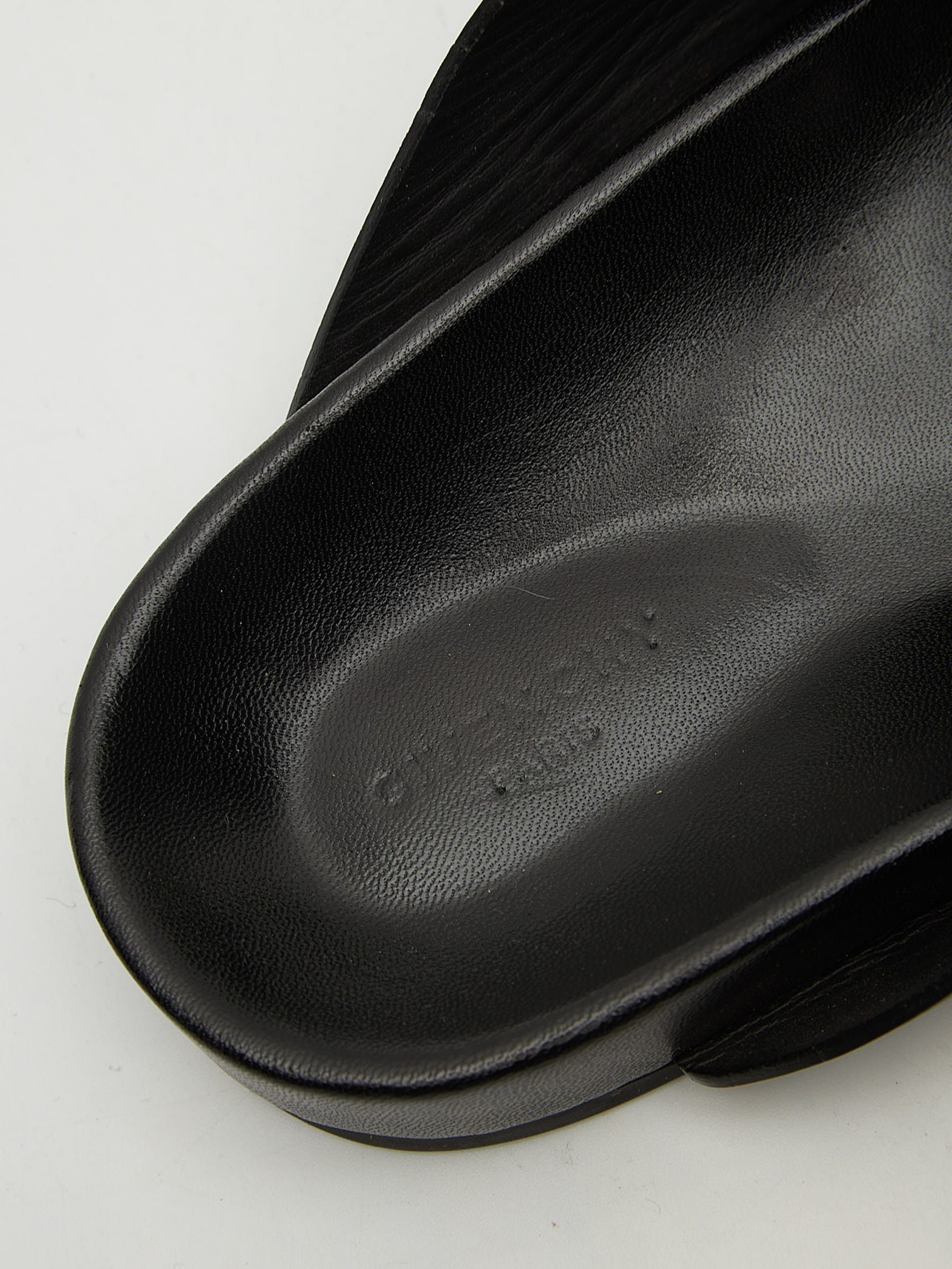 Givenchy Black Matte Leather Sandals Size US 13 / EU 46 - 9 Thumbnail