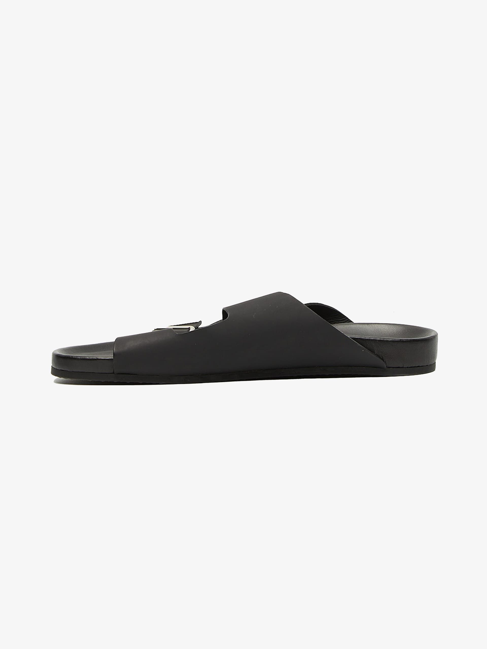 Givenchy Black Matte Leather Sandals Size US 13 / EU 46 - 4 Thumbnail