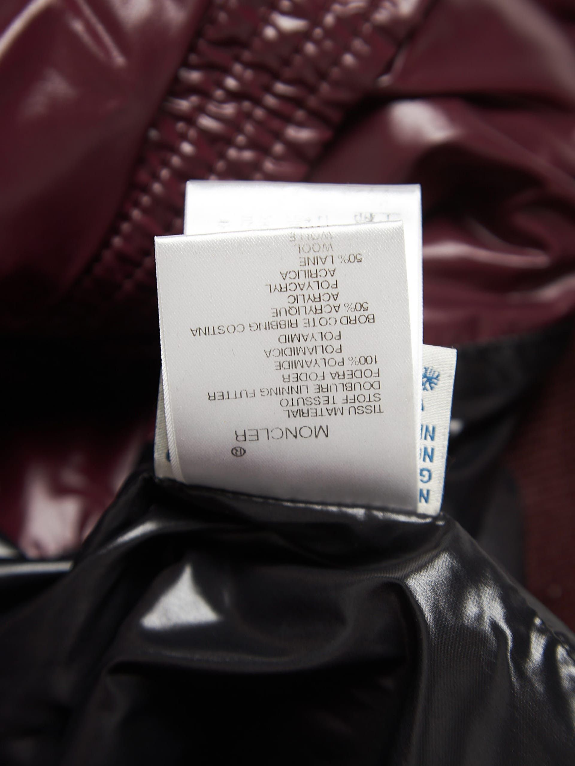 Moncler Burgundy Fur Hooded Polyamide Downjacket Size US L / EU 52-54 / 3 - 7 Thumbnail