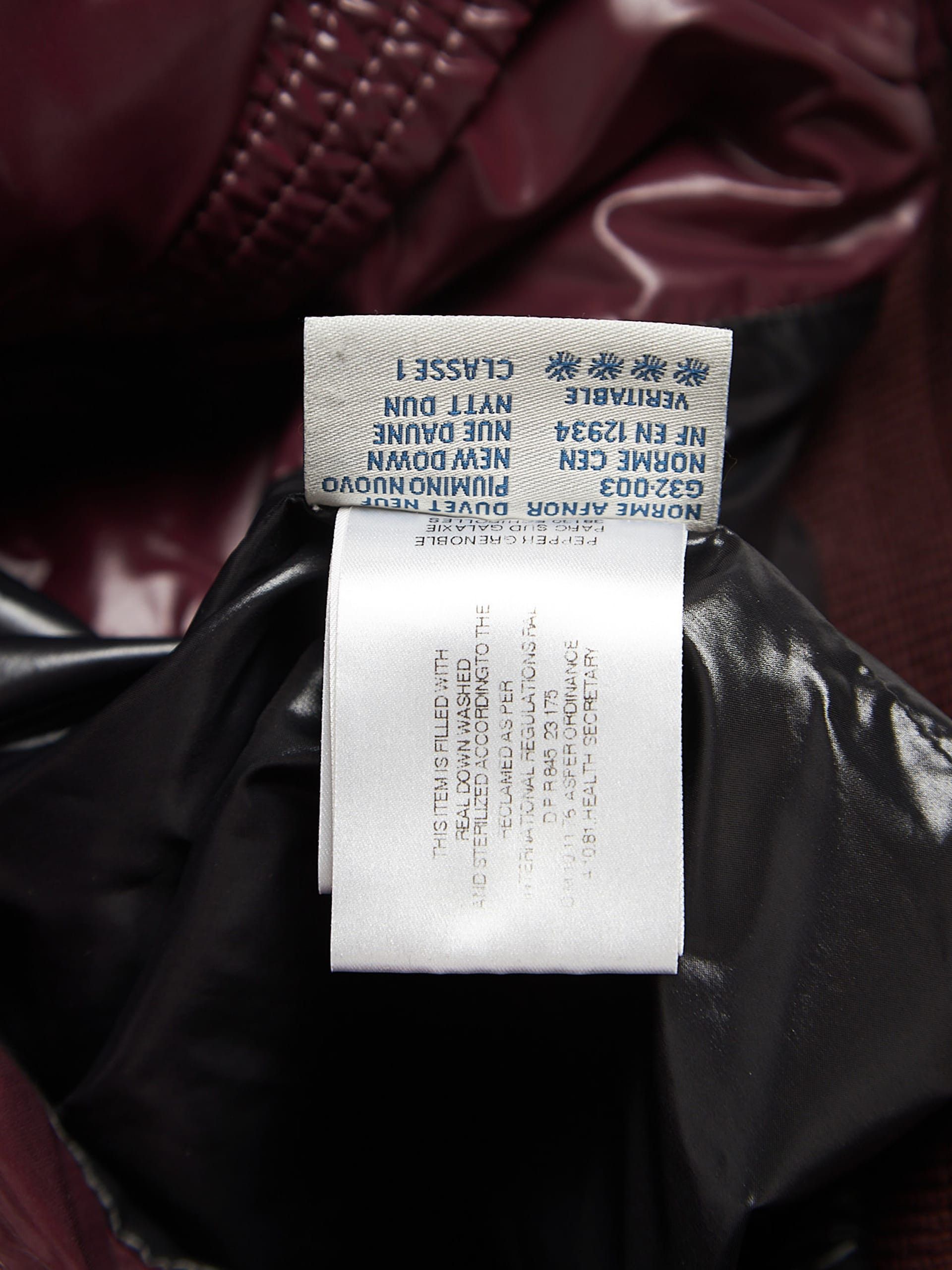 Moncler Burgundy Fur Hooded Polyamide Downjacket Size US L / EU 52-54 / 3 - 4 Thumbnail