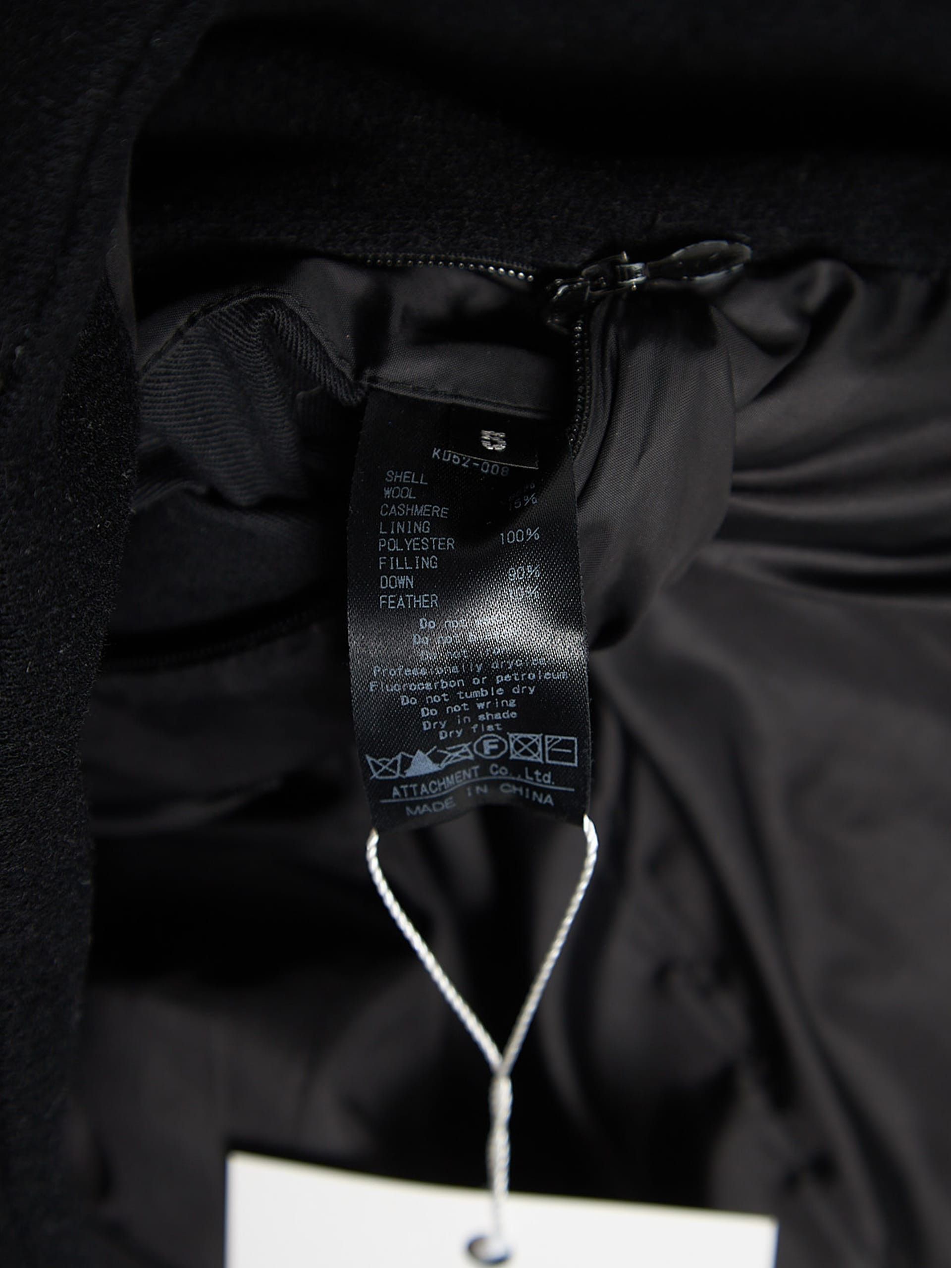 Attachment Black Down Filled Hooded Wool Blend Vest Size US XXL / EU 58 / 5 - 4 Thumbnail
