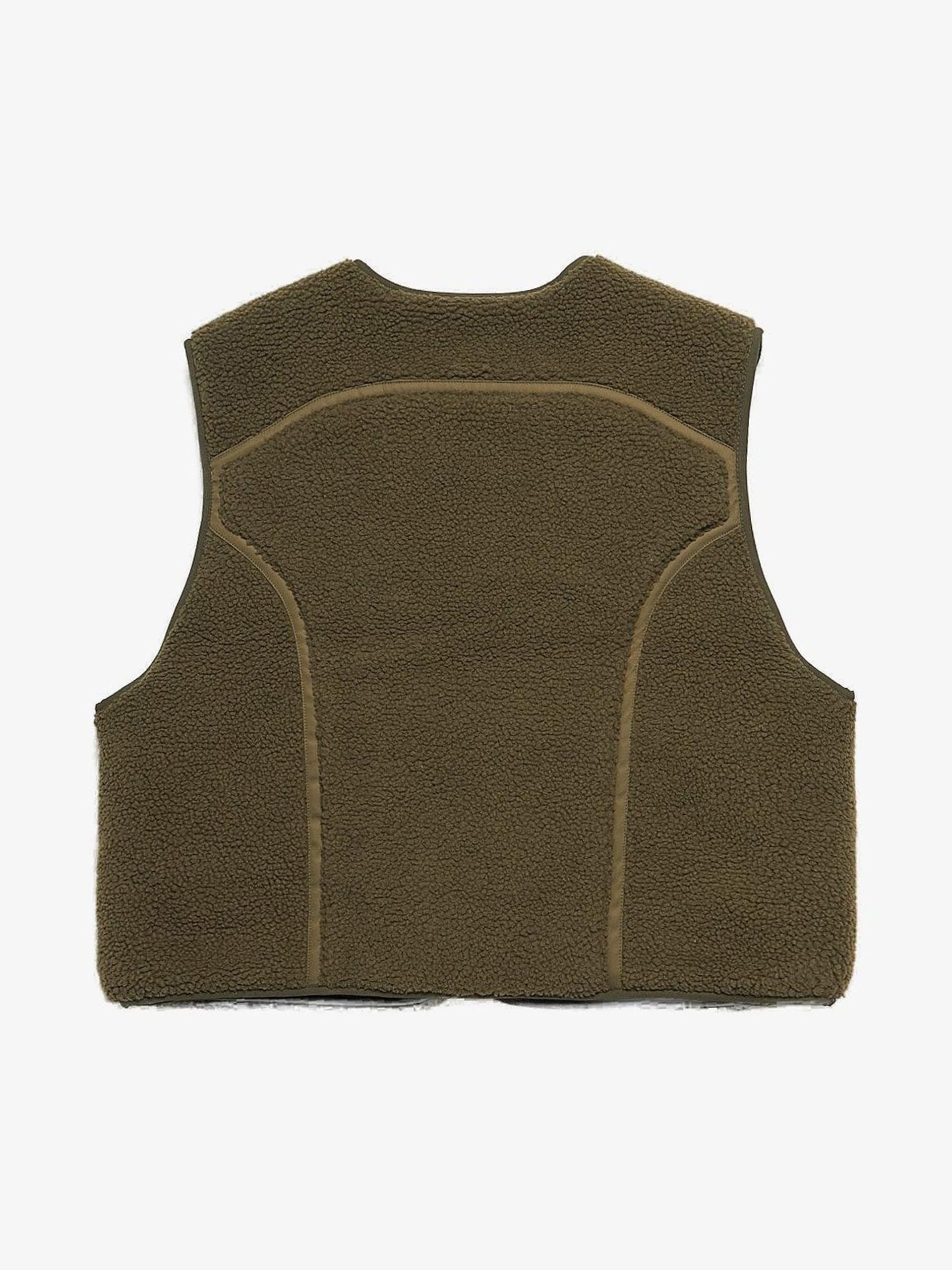 Entire Studios Khaki Quilted Zipped Fleece Polyester Vest Size US L / EU 52-54 / 3 - 2 Thumbnail