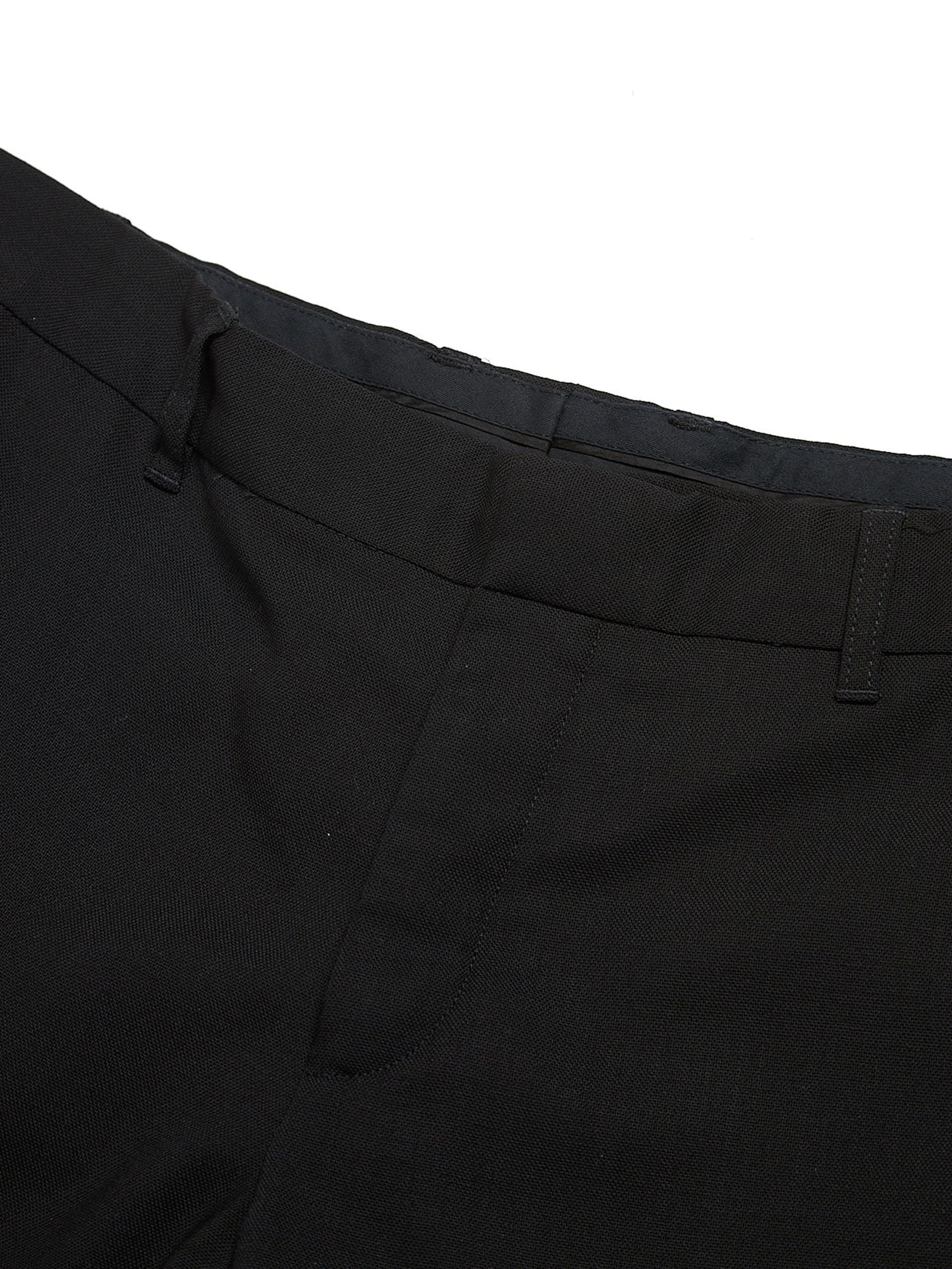 Ann Demeulemeester Black Side Striped Fleece Wool Trousers Size US 33 - 3 Thumbnail