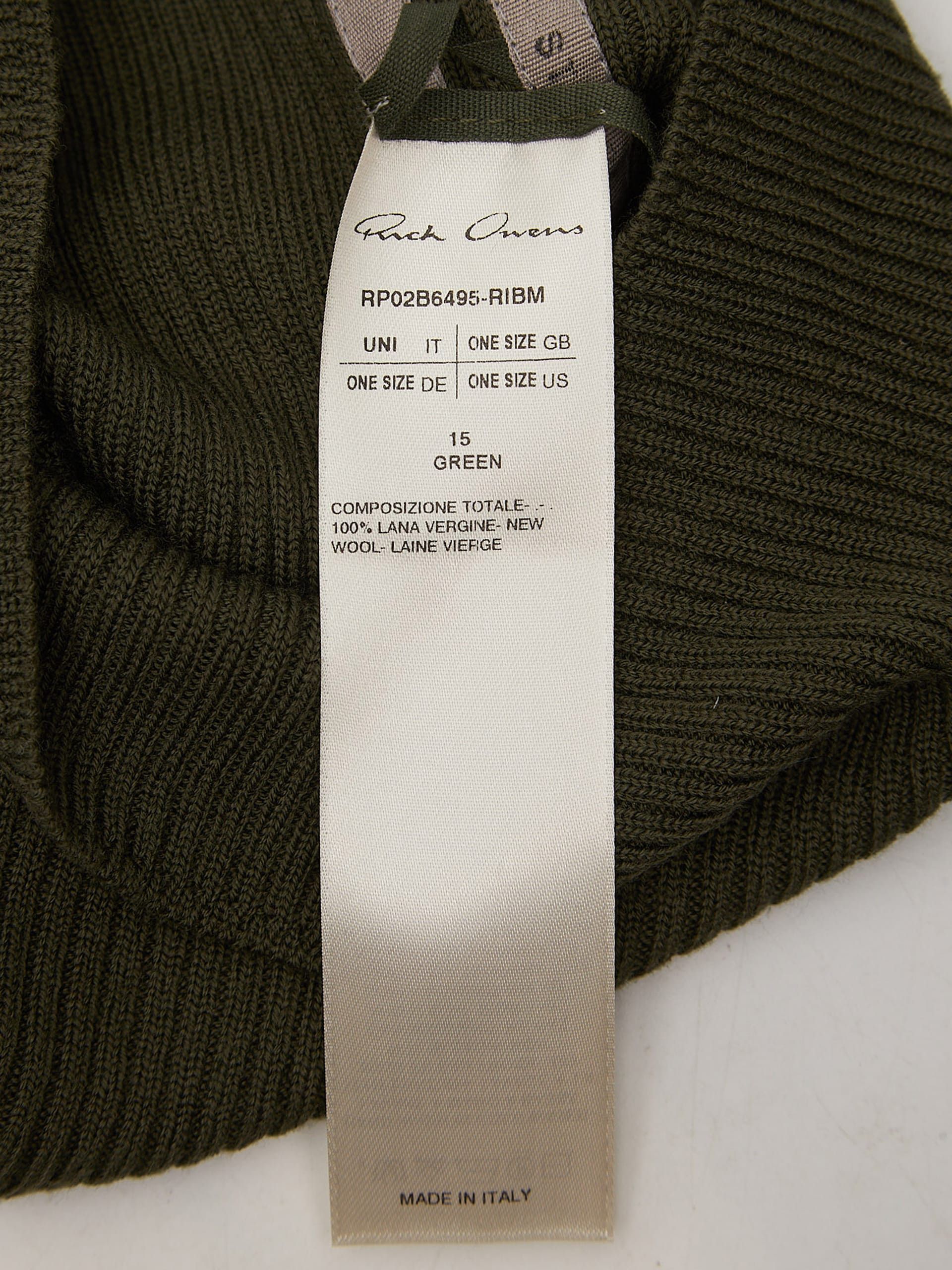 Rick Owens Teal Cashmere Beanie Size ONE SIZE - 3 Thumbnail