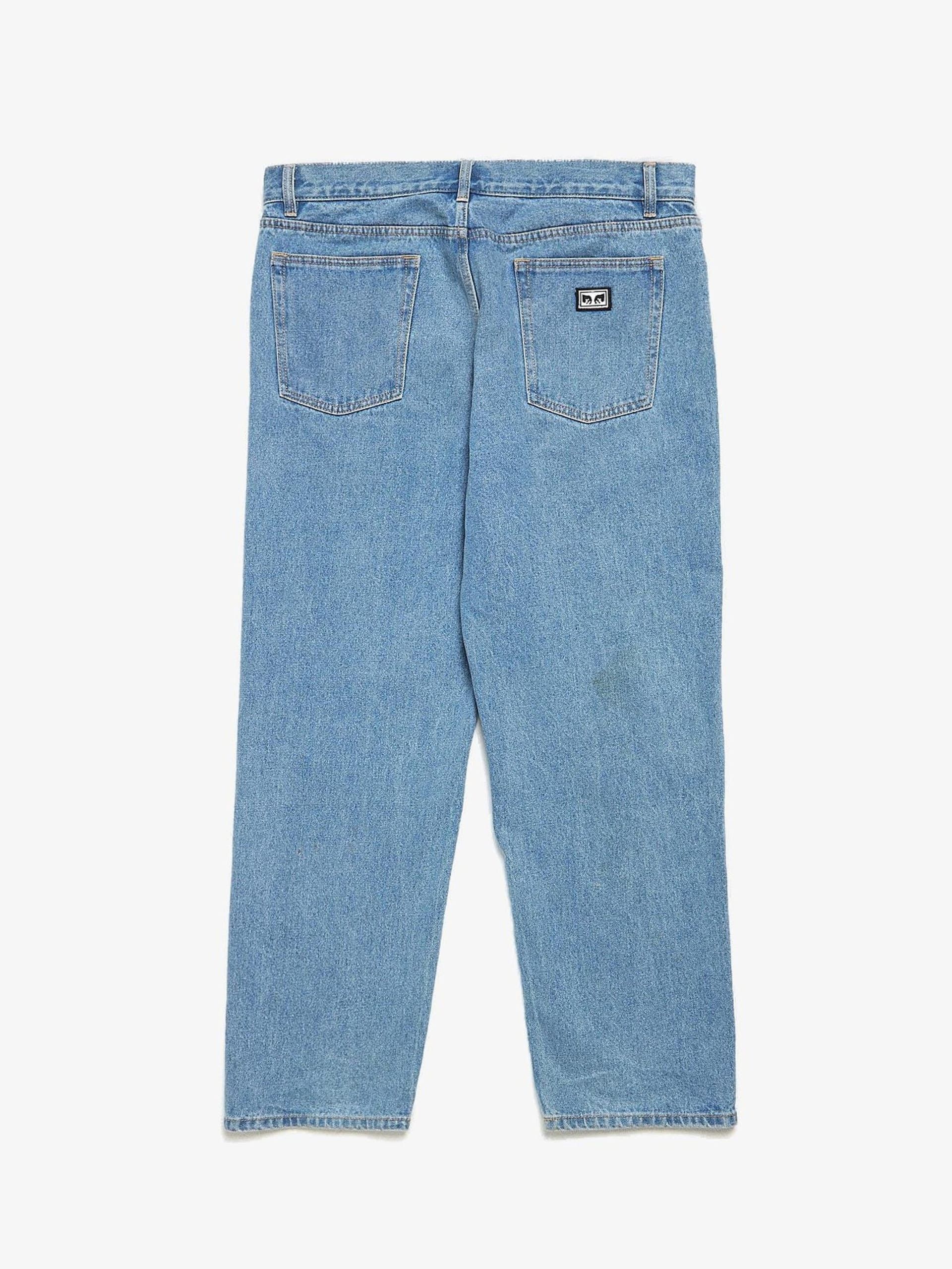 Obey Blue Baggy Cotton Jeans Size US 34 / EU 50 - 2 Thumbnail