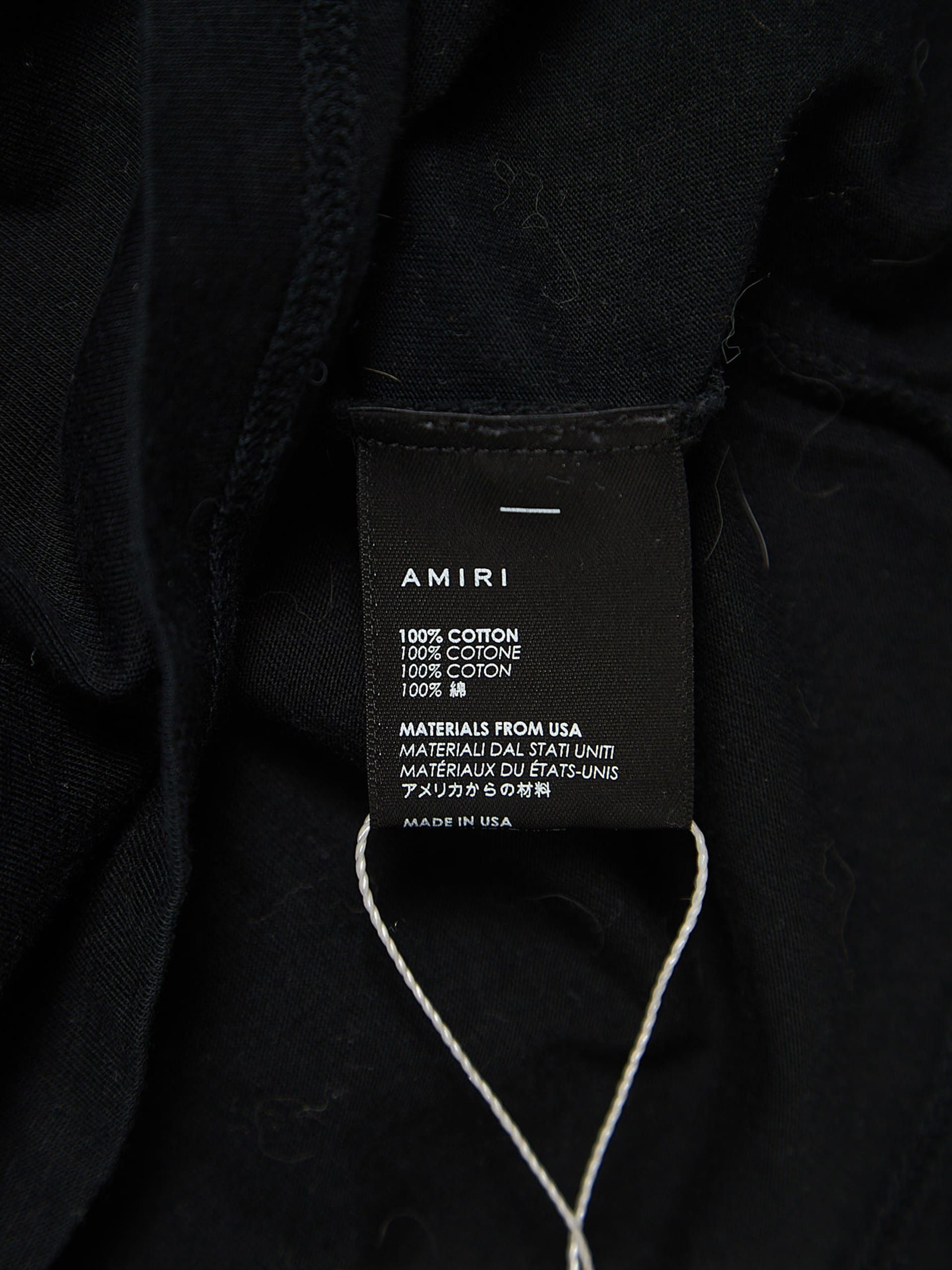Amiri Black Logo Printed Cotton T Shirt Size US M / EU 48-50 / 2 - 4 Thumbnail