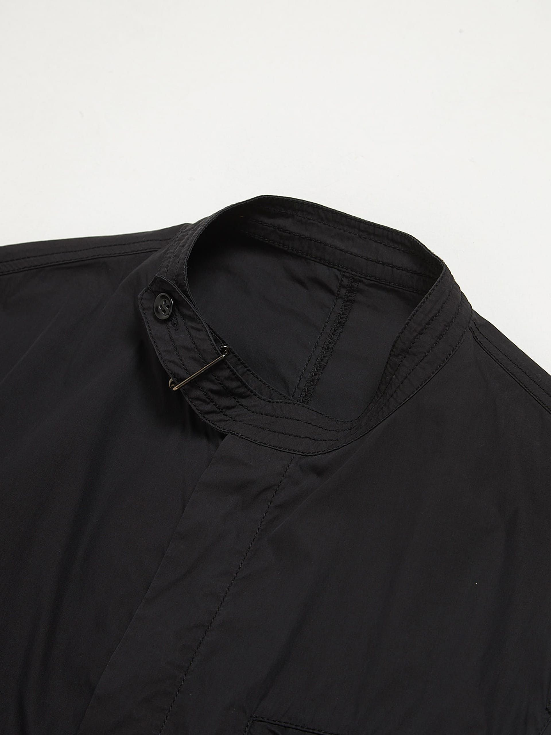 Giorgio Armani Black Mandarin Collar Overshirt Size US XL / EU 56 / 4 - 3 Thumbnail
