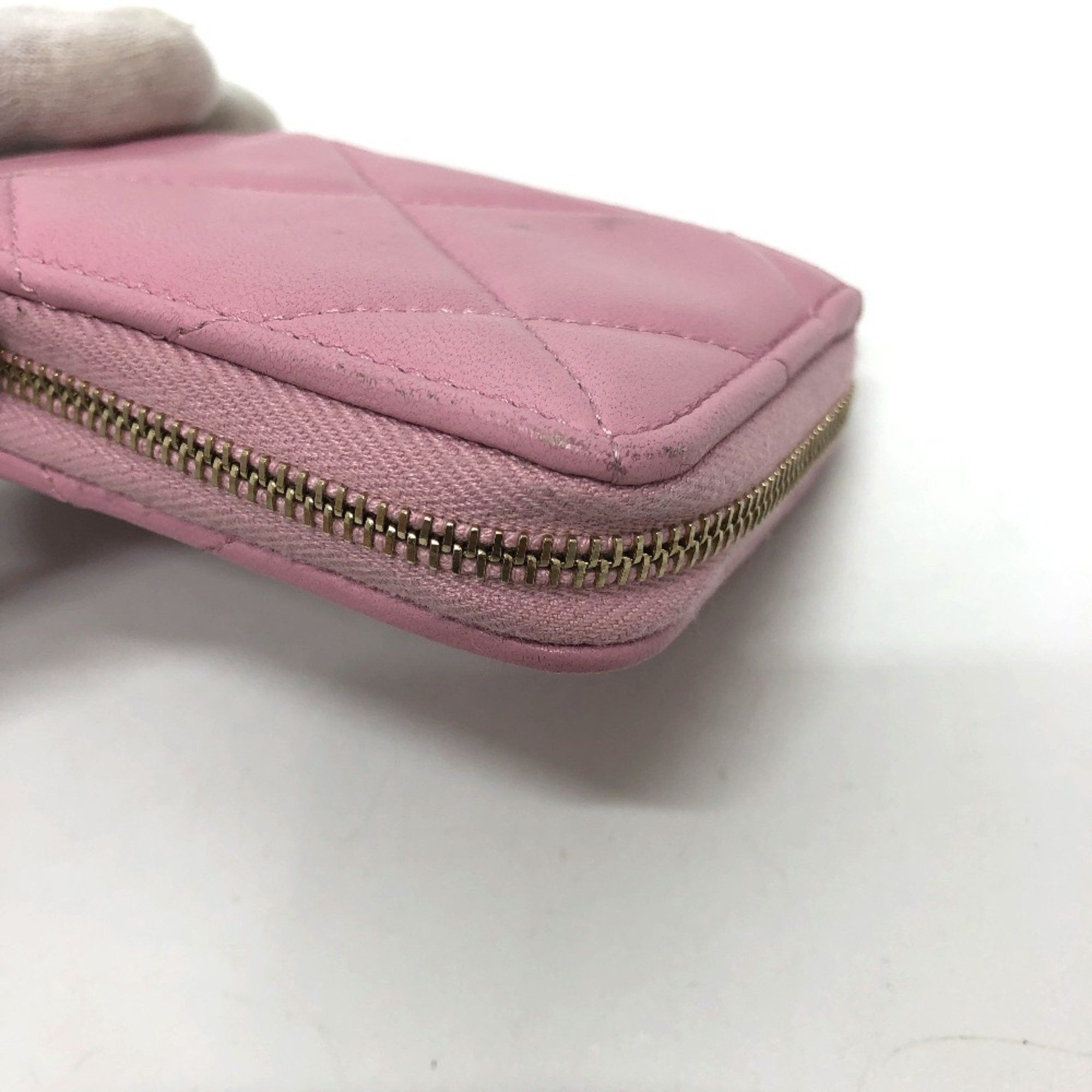 Chanel Chanel CC Mark CC wallet/wallet coin purse pink SilverGoldHardware Size ONE SIZE - 10 Thumbnail