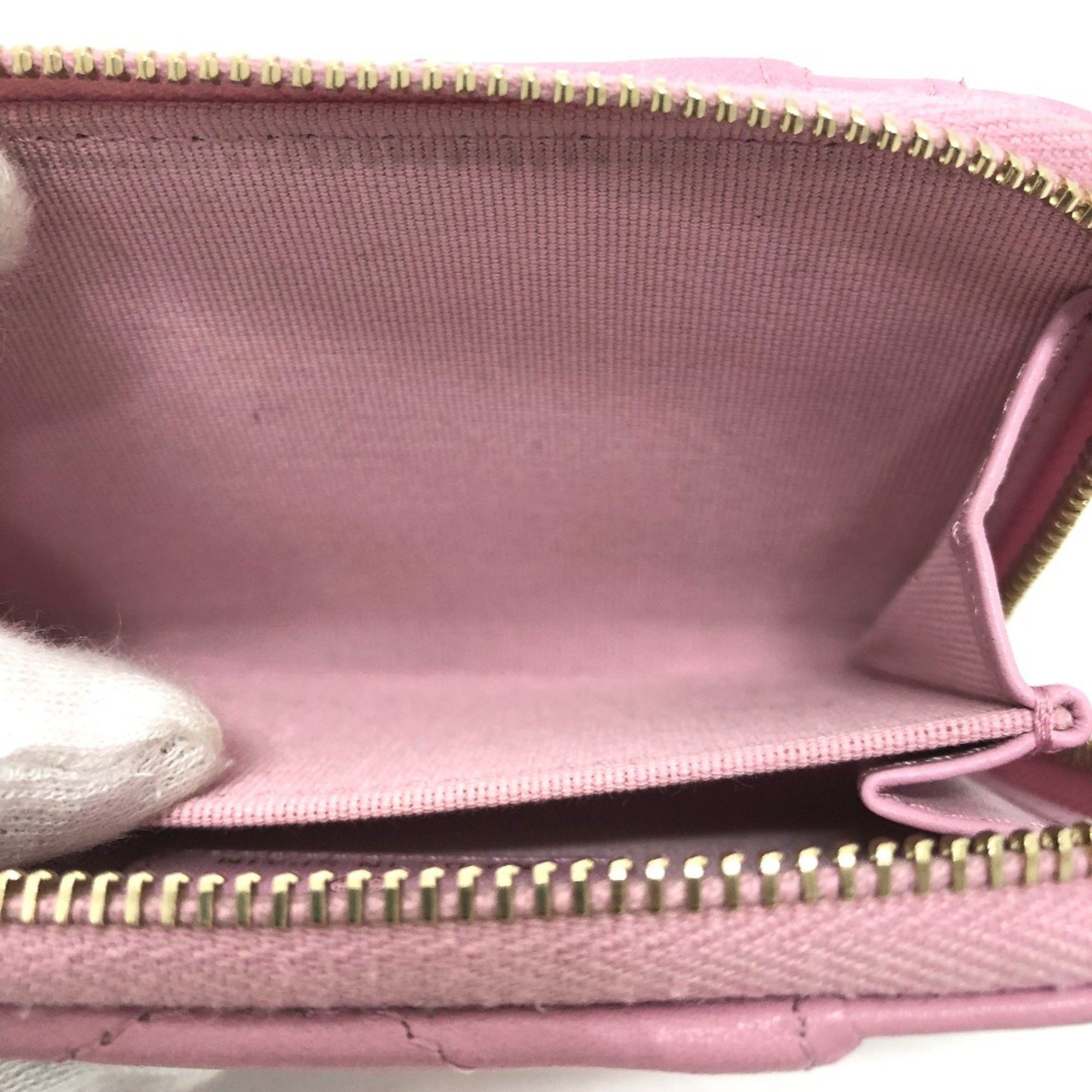 Chanel Chanel CC Mark CC wallet/wallet coin purse pink SilverGoldHardware Size ONE SIZE - 9 Thumbnail