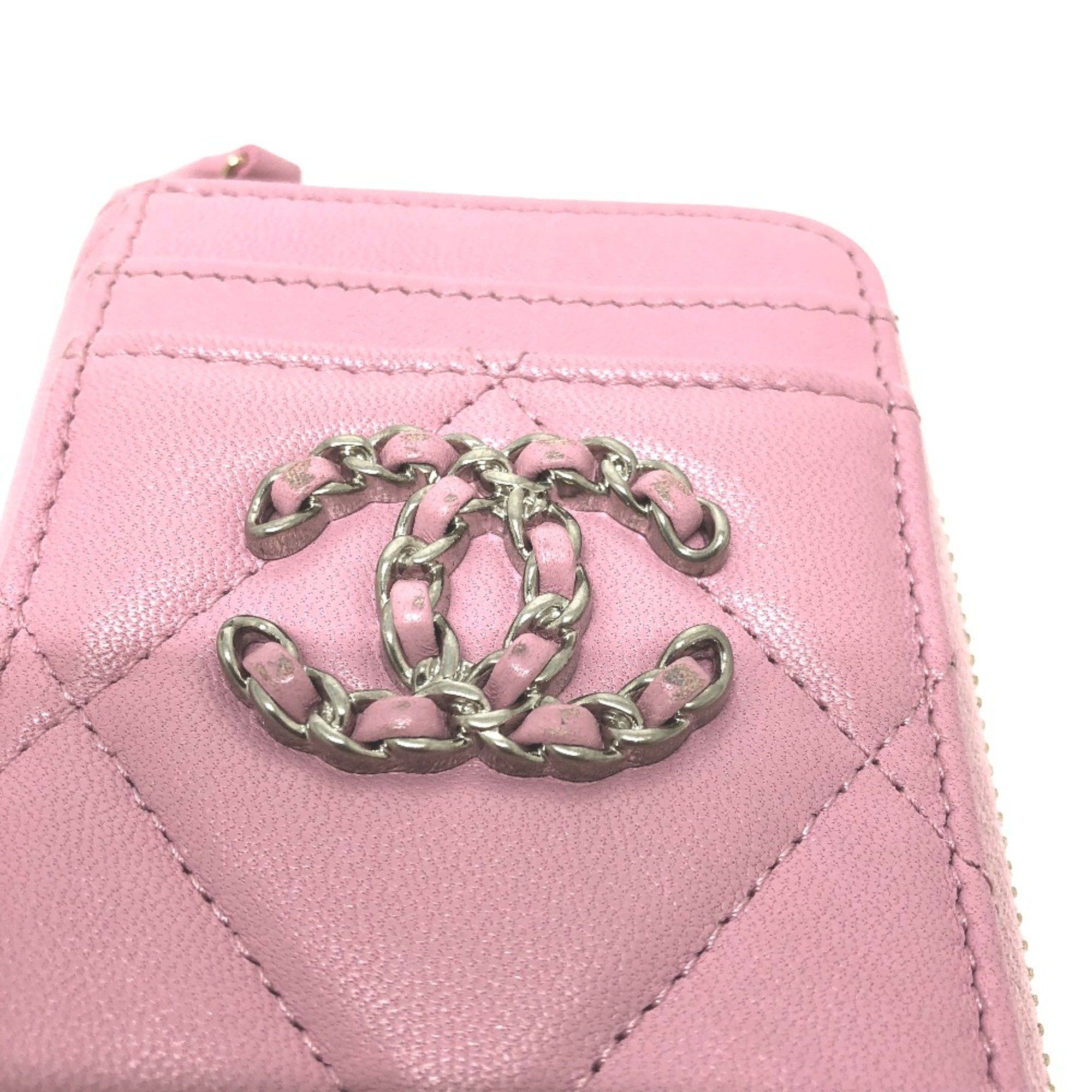 Chanel Chanel CC Mark CC wallet/wallet coin purse pink SilverGoldHardware Size ONE SIZE - 4 Thumbnail