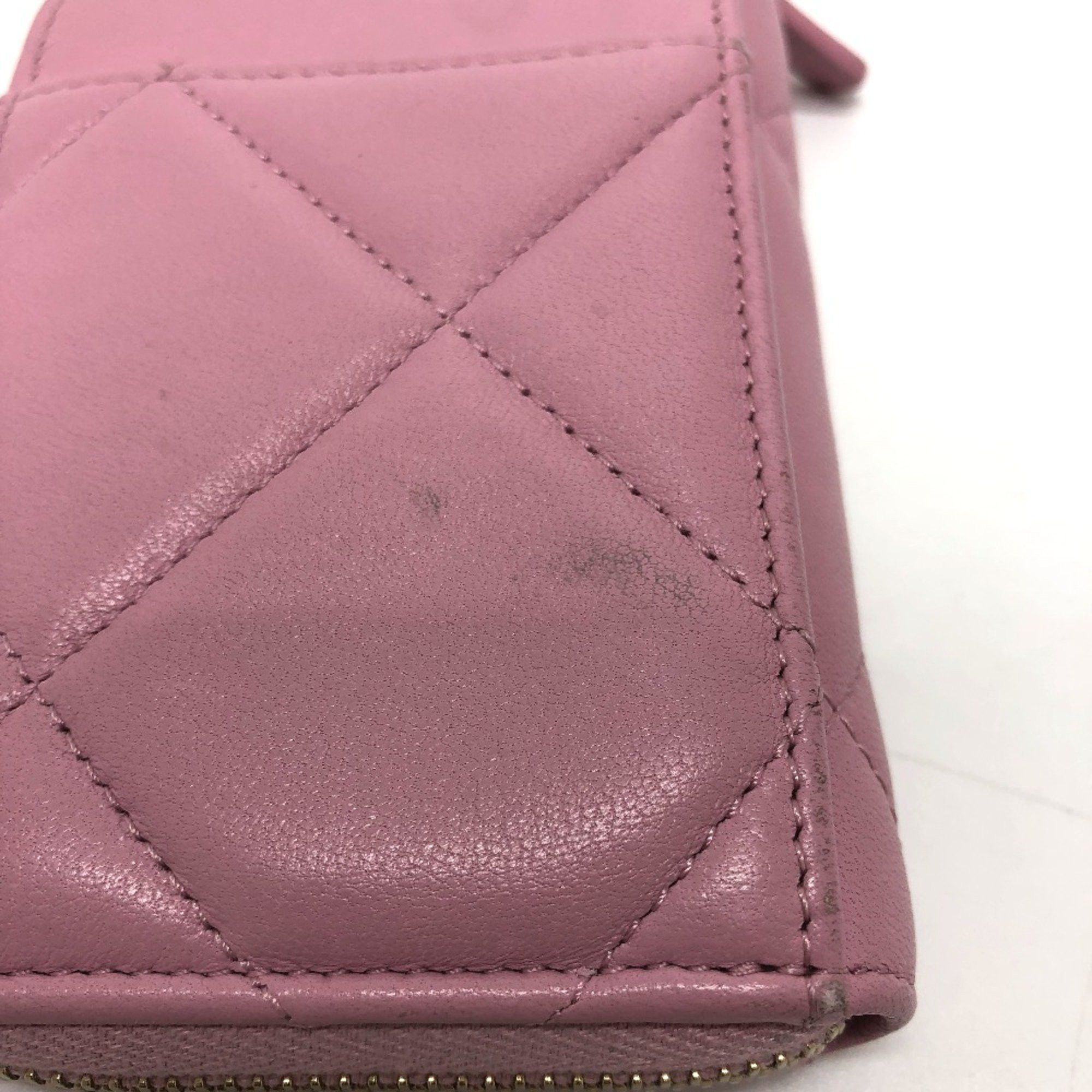 Chanel Chanel CC Mark CC wallet/wallet coin purse pink SilverGoldHardware Size ONE SIZE - 5 Thumbnail