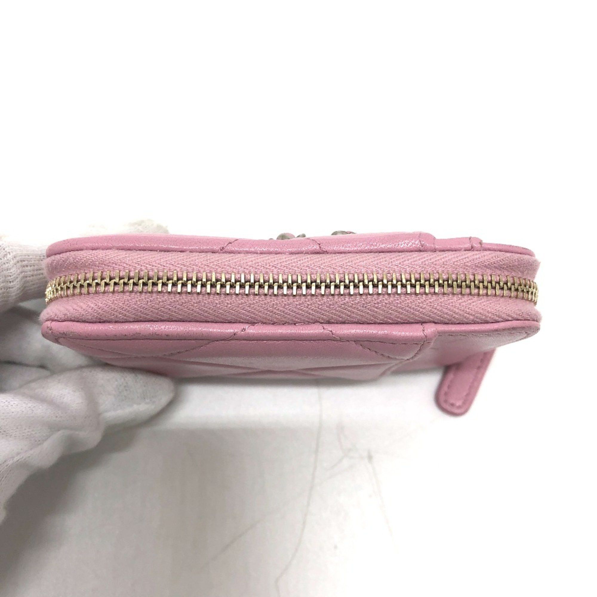 Chanel Chanel CC Mark CC wallet/wallet coin purse pink SilverGoldHardware Size ONE SIZE - 3 Thumbnail